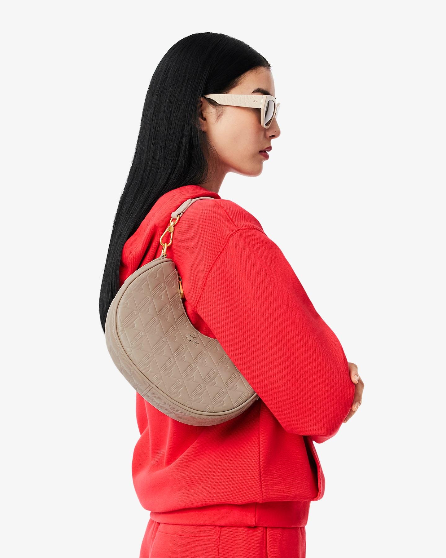 Maheki Embossed Leather Half Moon Purse Product Image