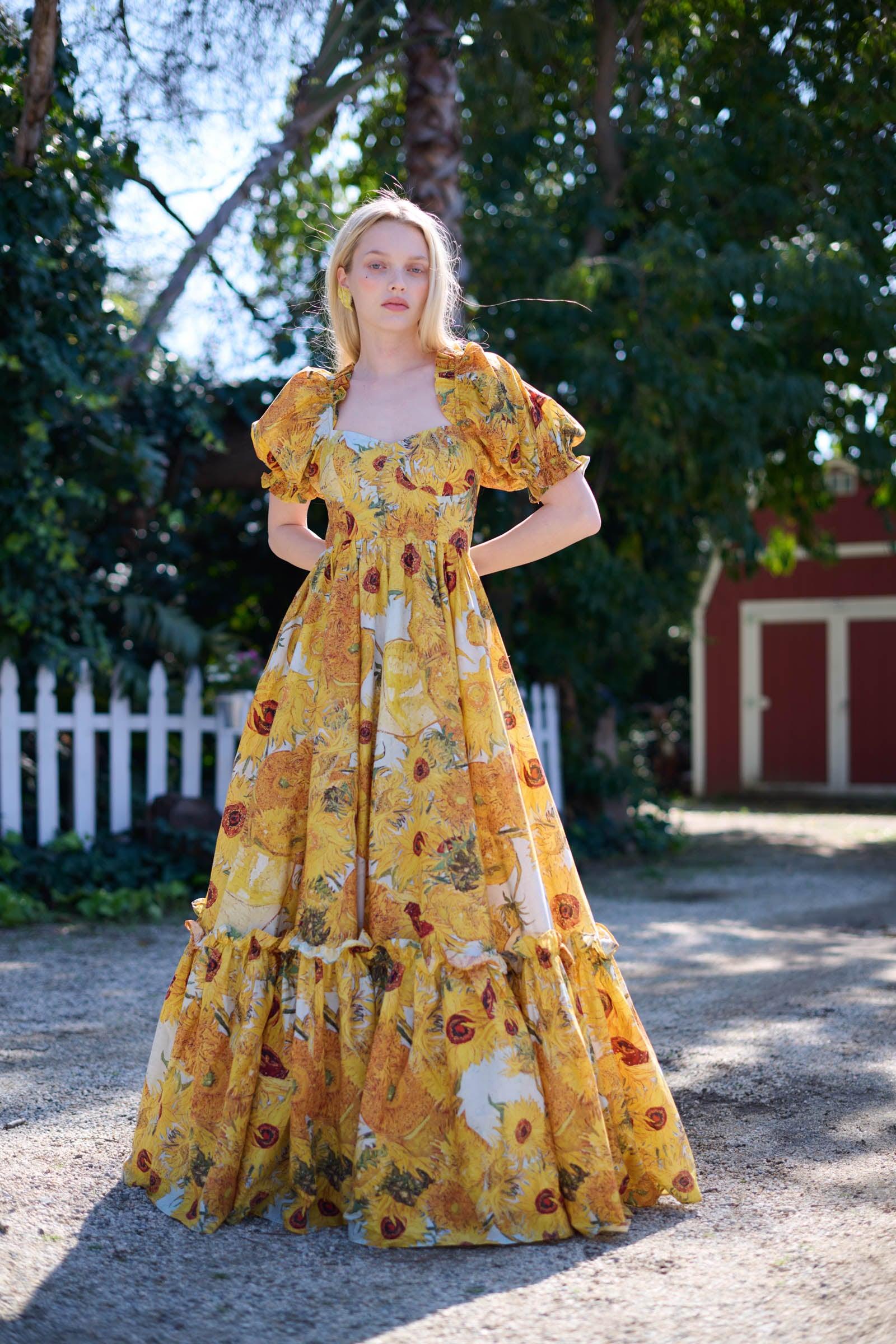 Sunflowers Cotton Ritz Gown Product Image