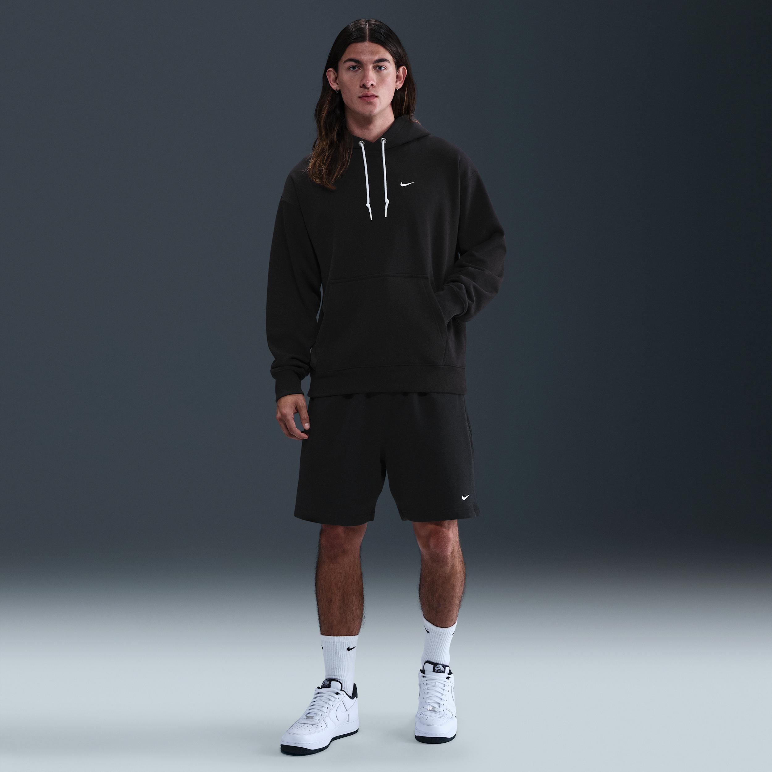 Nike Mens Solo Swoosh French Terry Pullover Hoodie | DX0813-010 Product Image