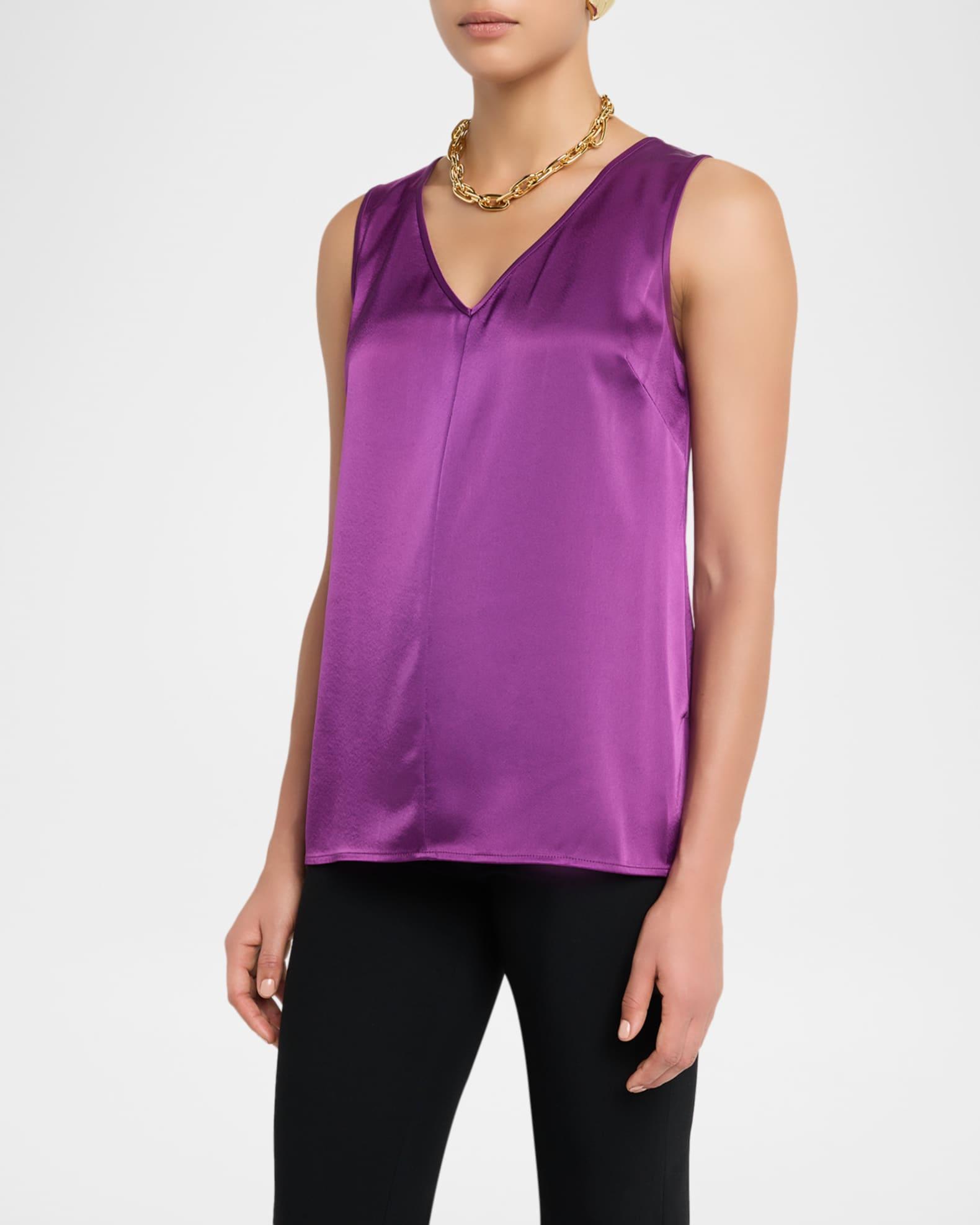 Liquid Satin V-Neck Top Product Image