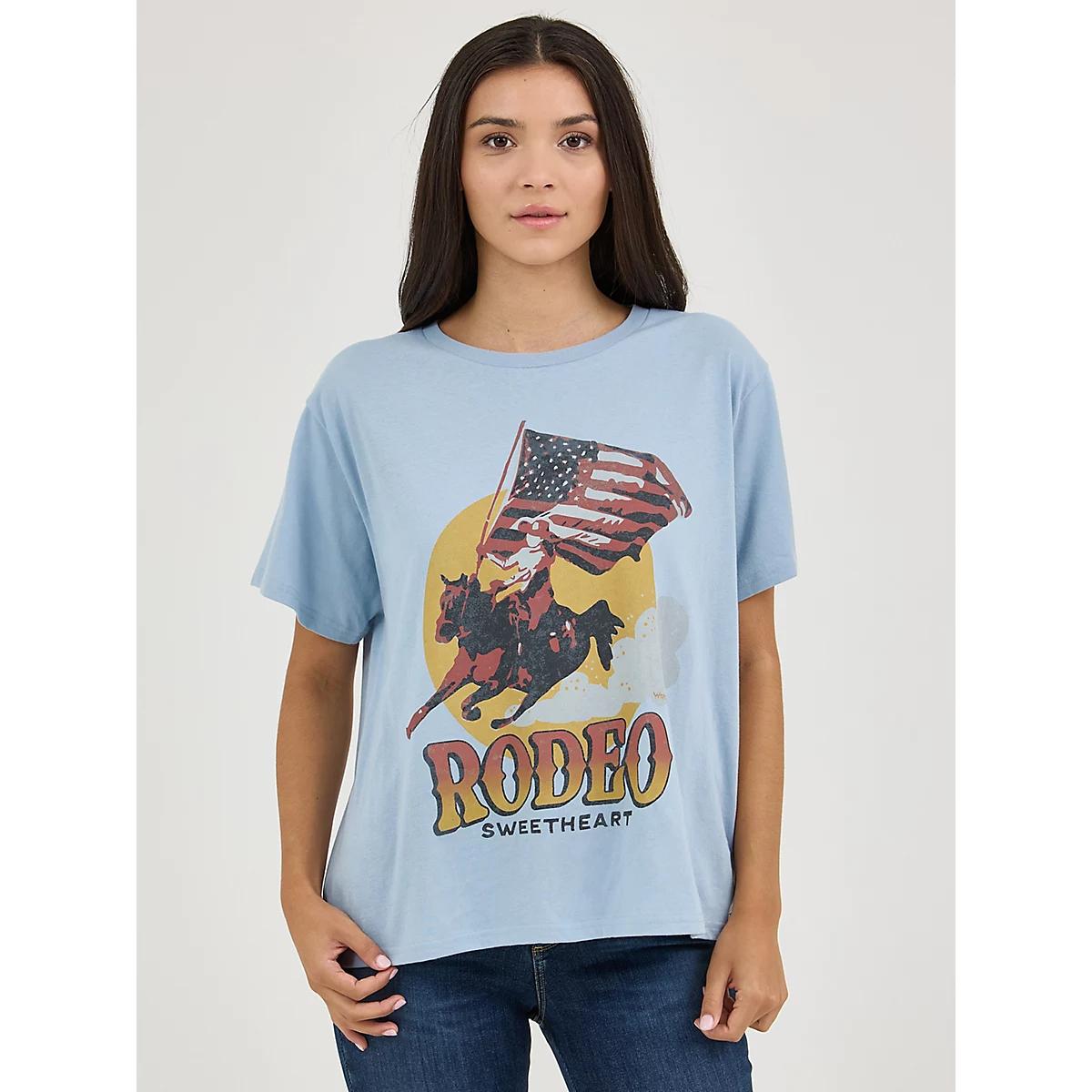Women's Wrangler Western Graphic Girlfriend Tee in Faded West Product Image