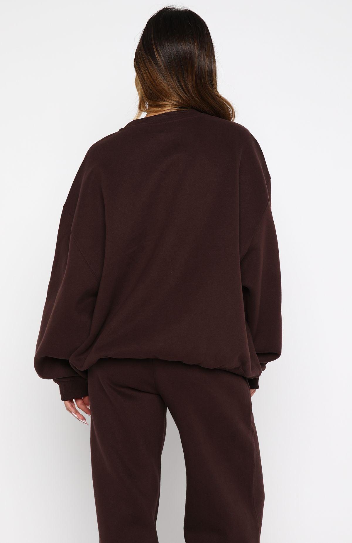 Test Drive Oversized Sweater Chocolate Product Image