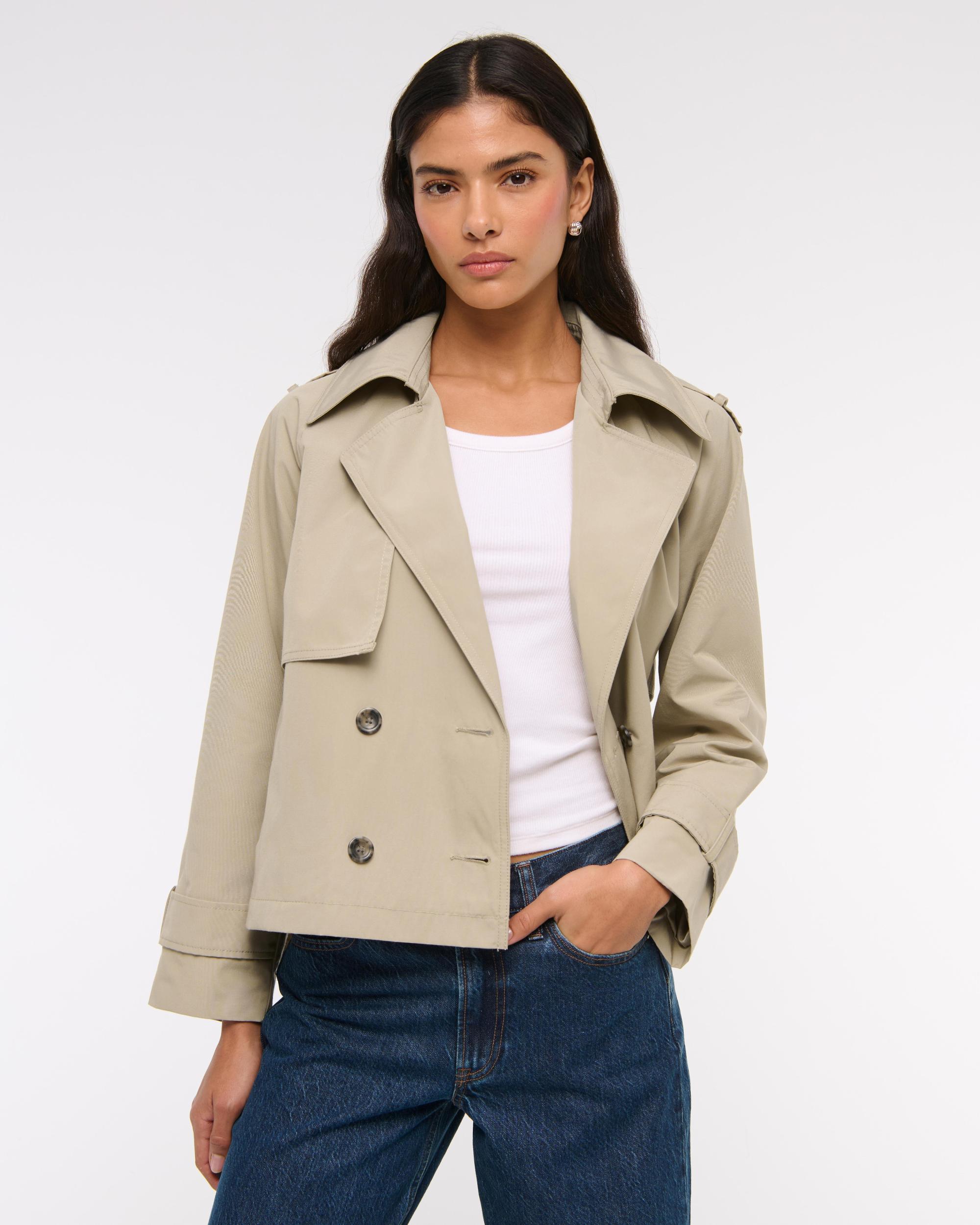 Relaxed Short Trench Coat Product Image