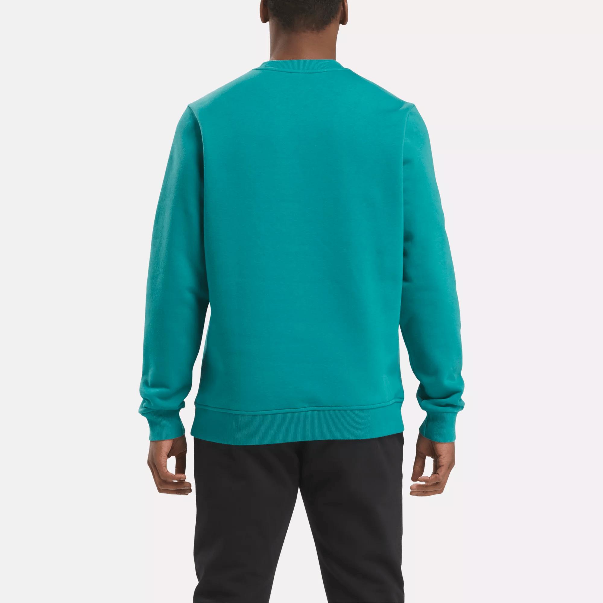 Men's Reebok Identity Small Logo Fleece Crew Sweatshirt Male Product Image