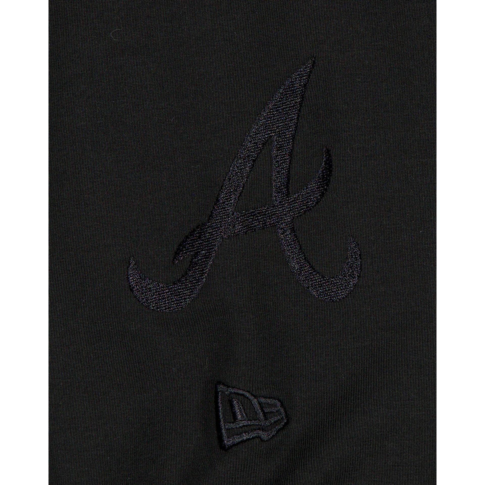 Atlanta Braves Black on Black Logo Select Hoodie Male Product Image