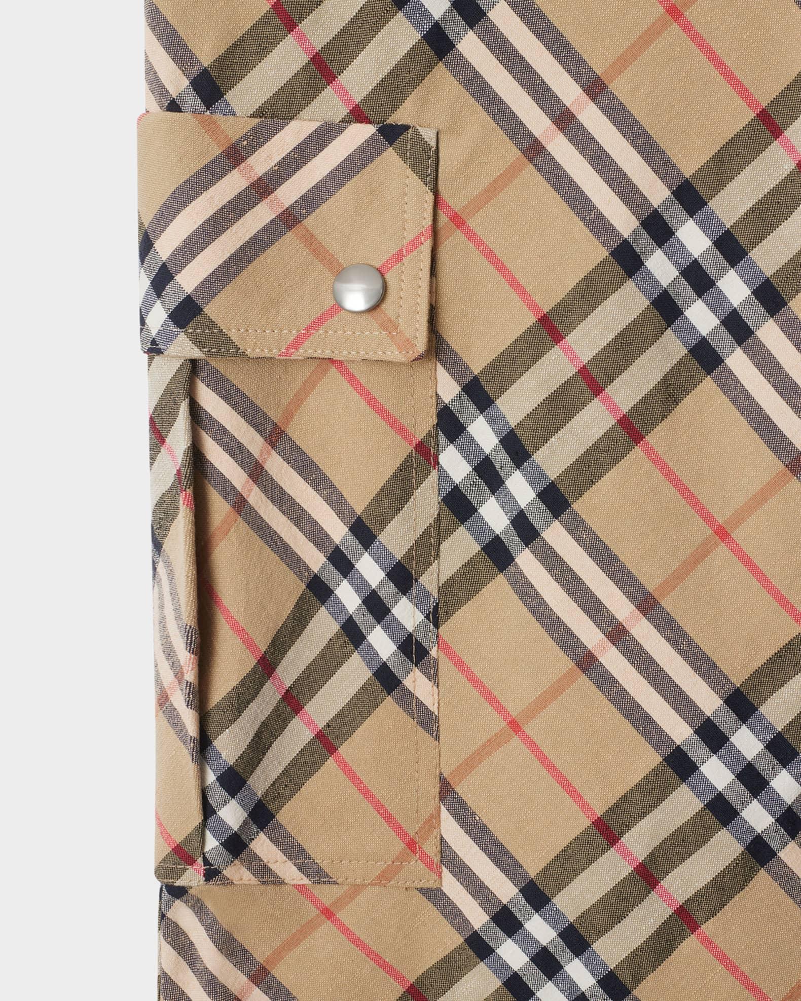 Men's Check Cargo Trousers Product Image