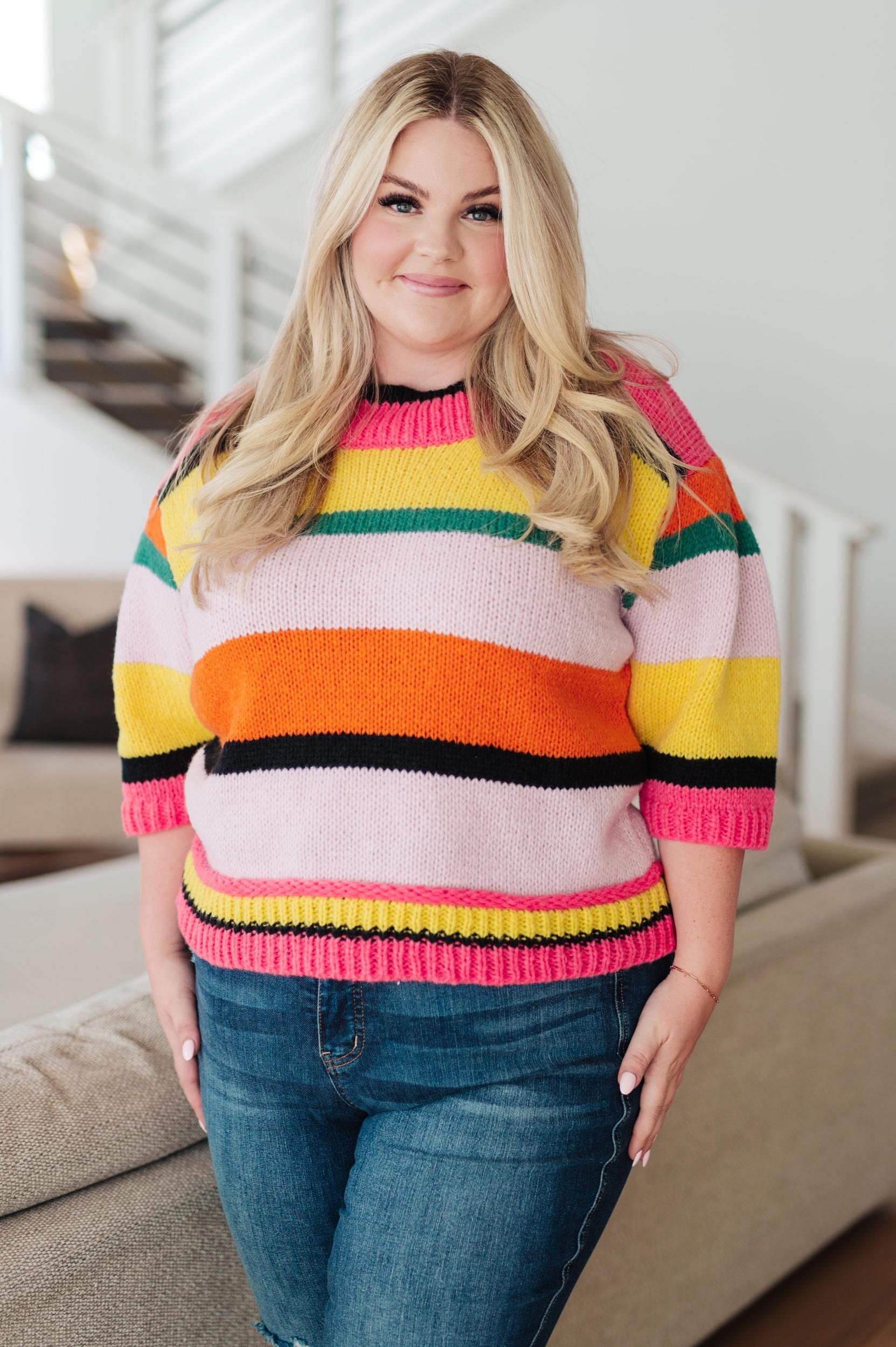 Bright Side Striped Sweater Product Image