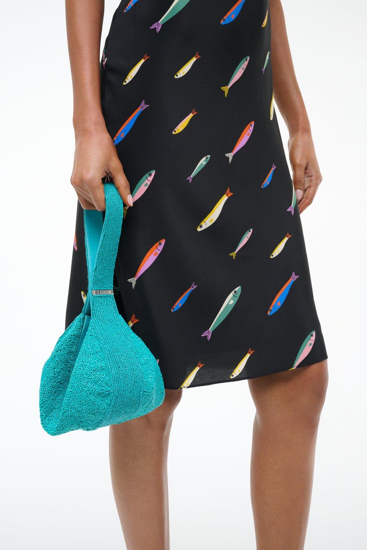 DEMY BEADED SHOULDER BAG | TEAL Product Image