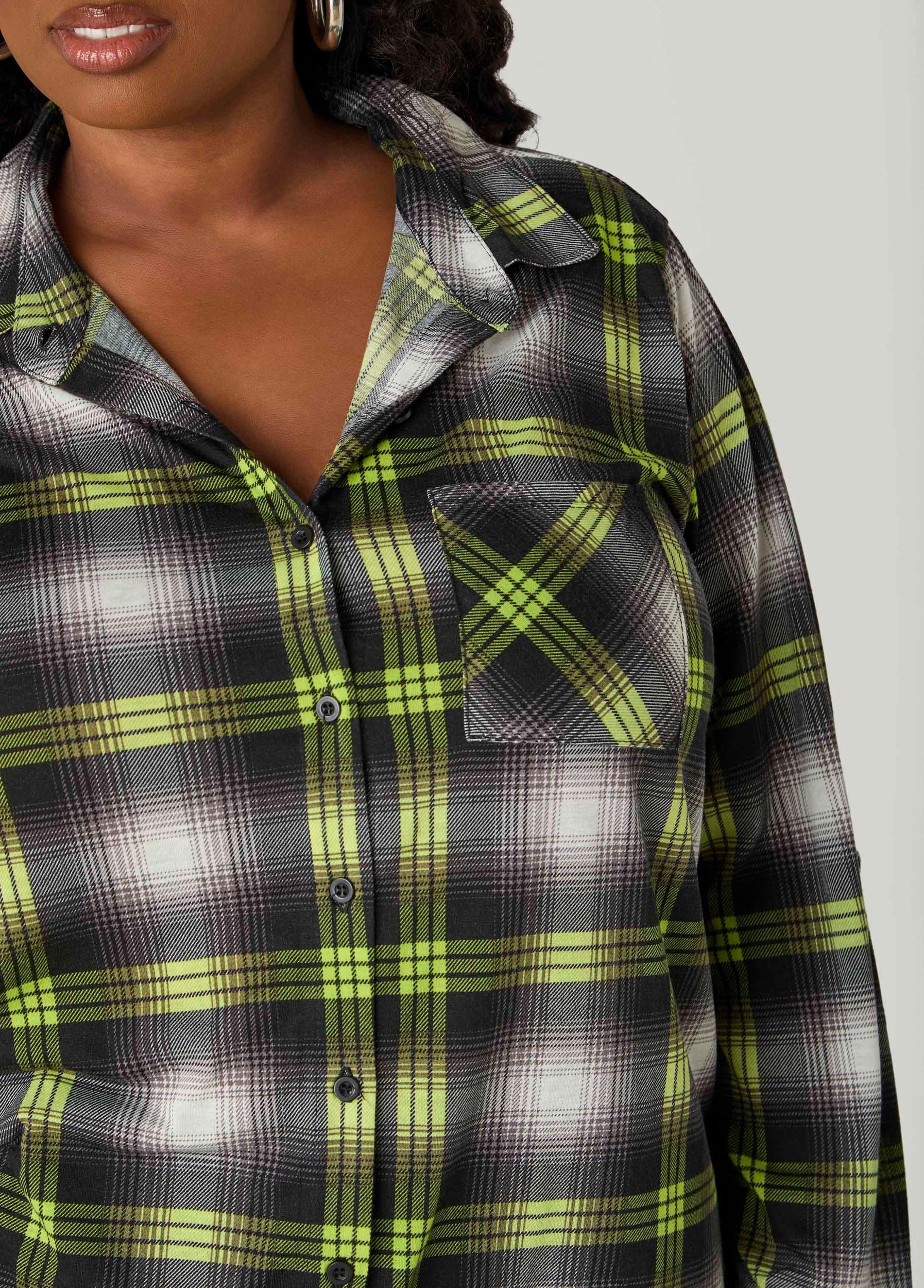 Collared Plaid Shirt Product Image