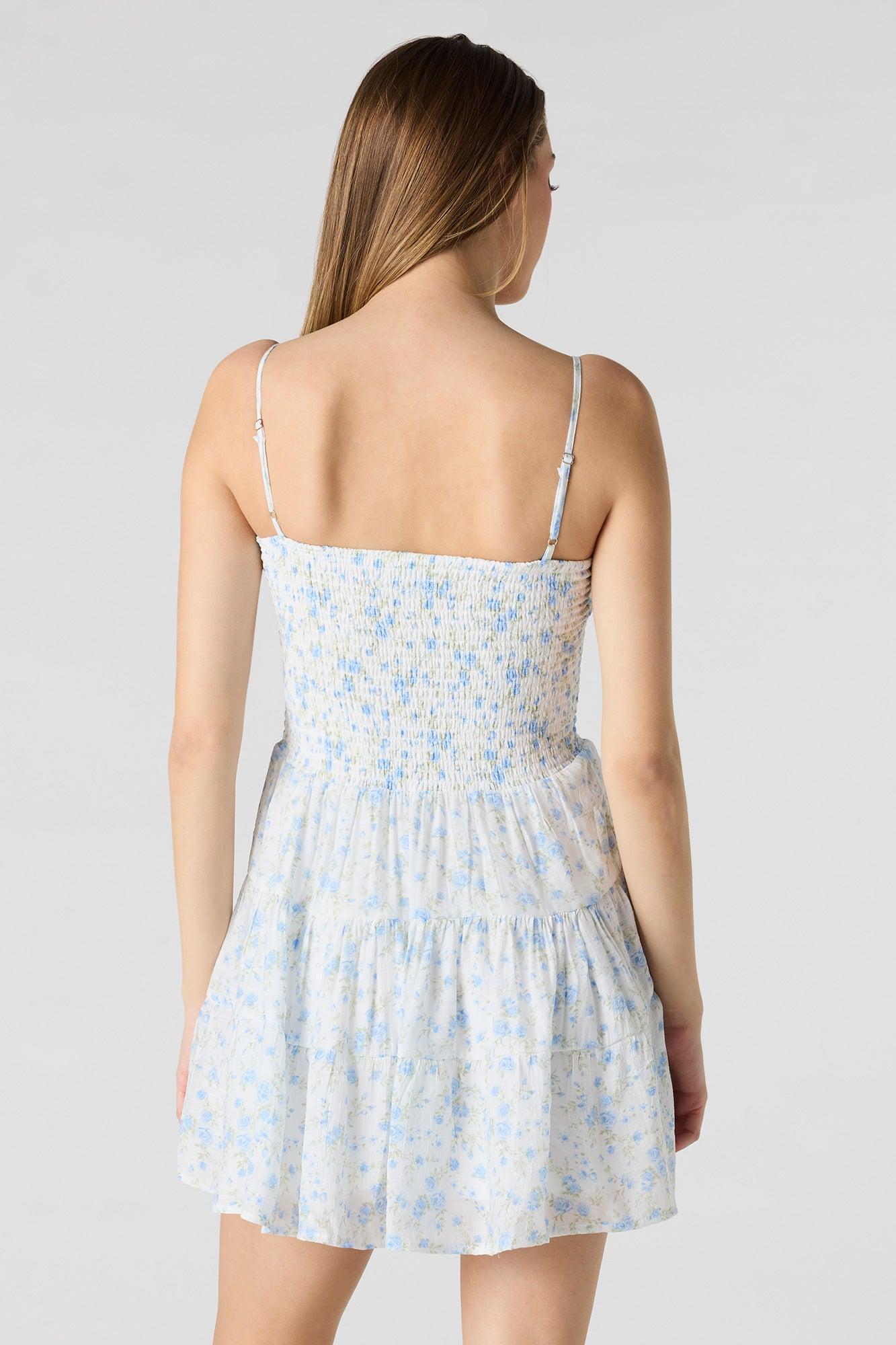 Smocked Tiered Mini Dress Female Product Image
