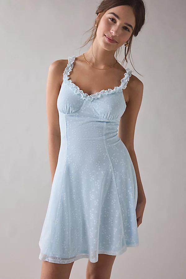 Urban Outfitters UO Just Like Magic Ruffled Milkmaid Mini Dress Womens at Urban Outfitters Product Image