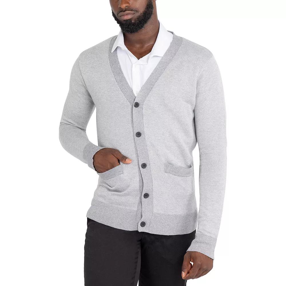 Men's Xray Herringbone Cardigan Sweater,  Product Image