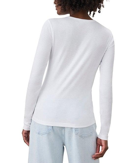 Splendid Knit Classic Crew Neck Long Sleeve Tee Product Image