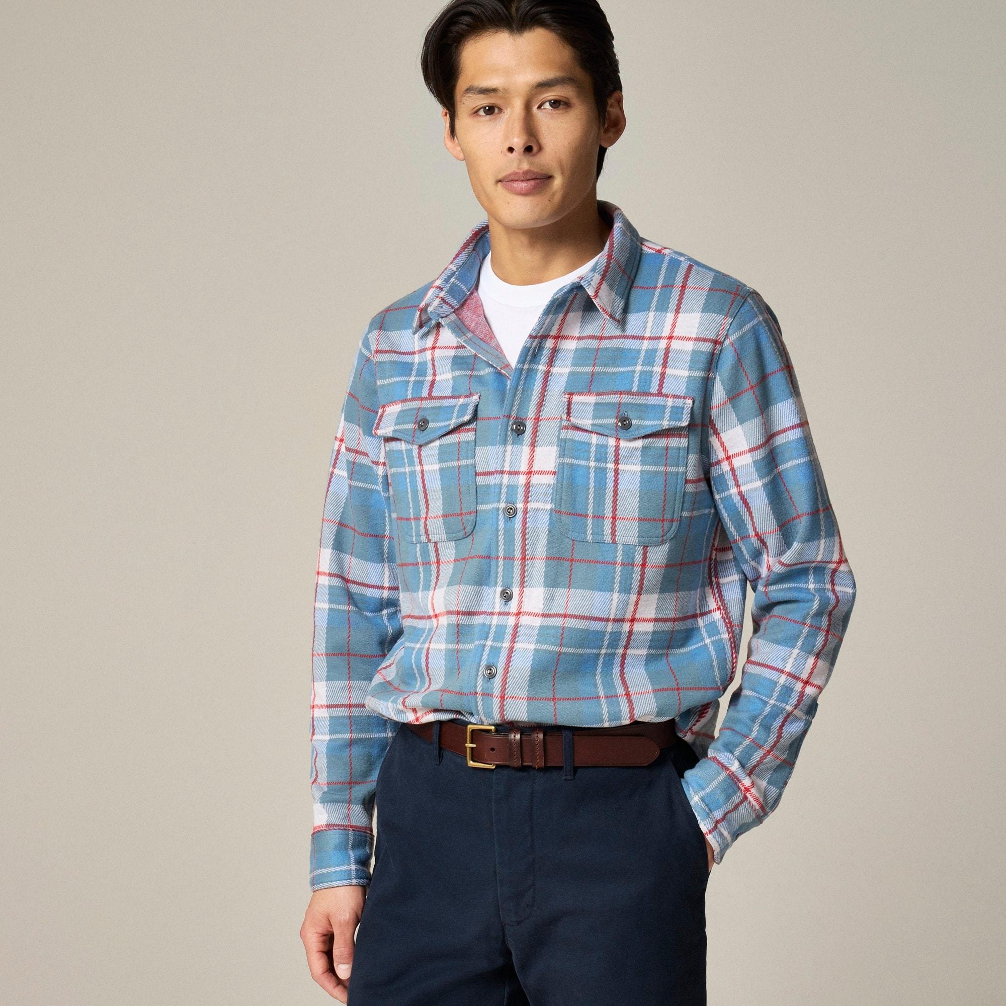 Seaboard soft-knit shirt in plaid Product Image