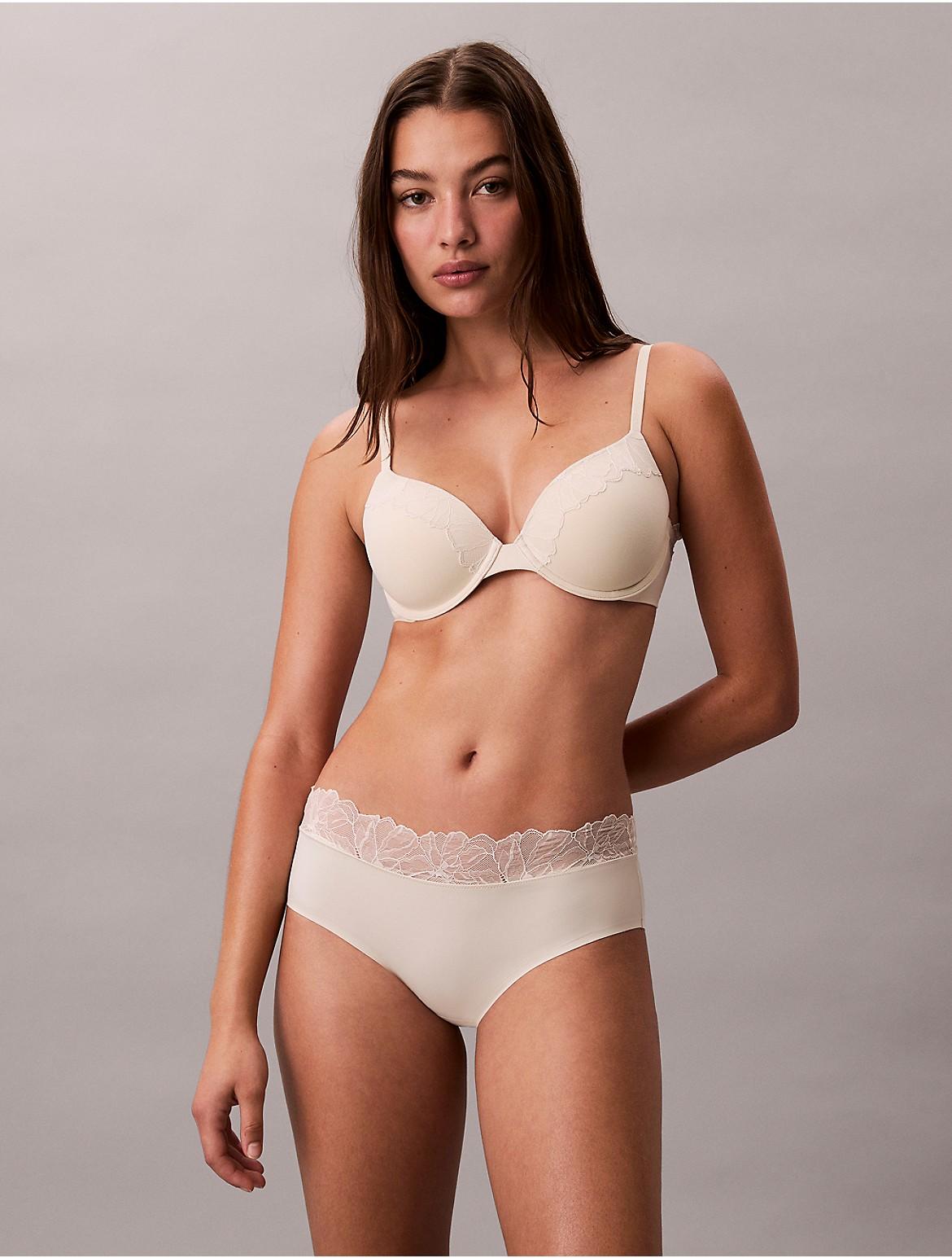 Calvin Klein Womens Perfectly Fit Lace Lightly Lined Full Coverage Bra - Neutral Product Image