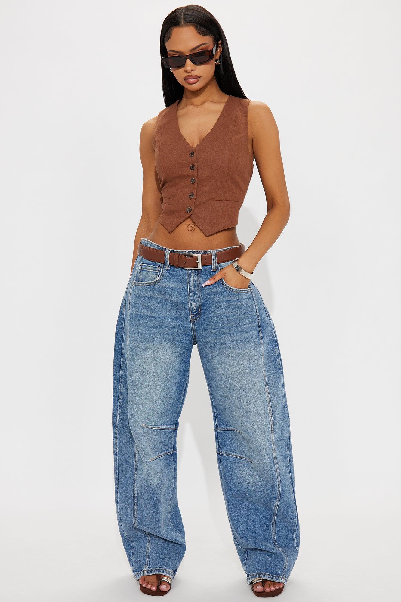 Carole Linen Vest - Chocolate Product Image