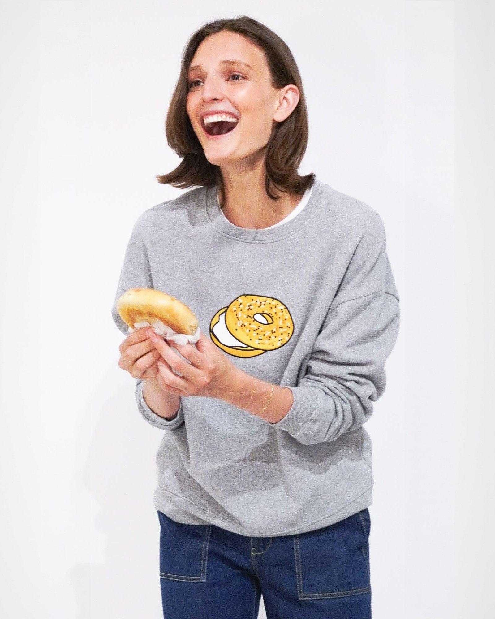 The Oversized Bagel Sweatshirt - Heather Grey Female Product Image
