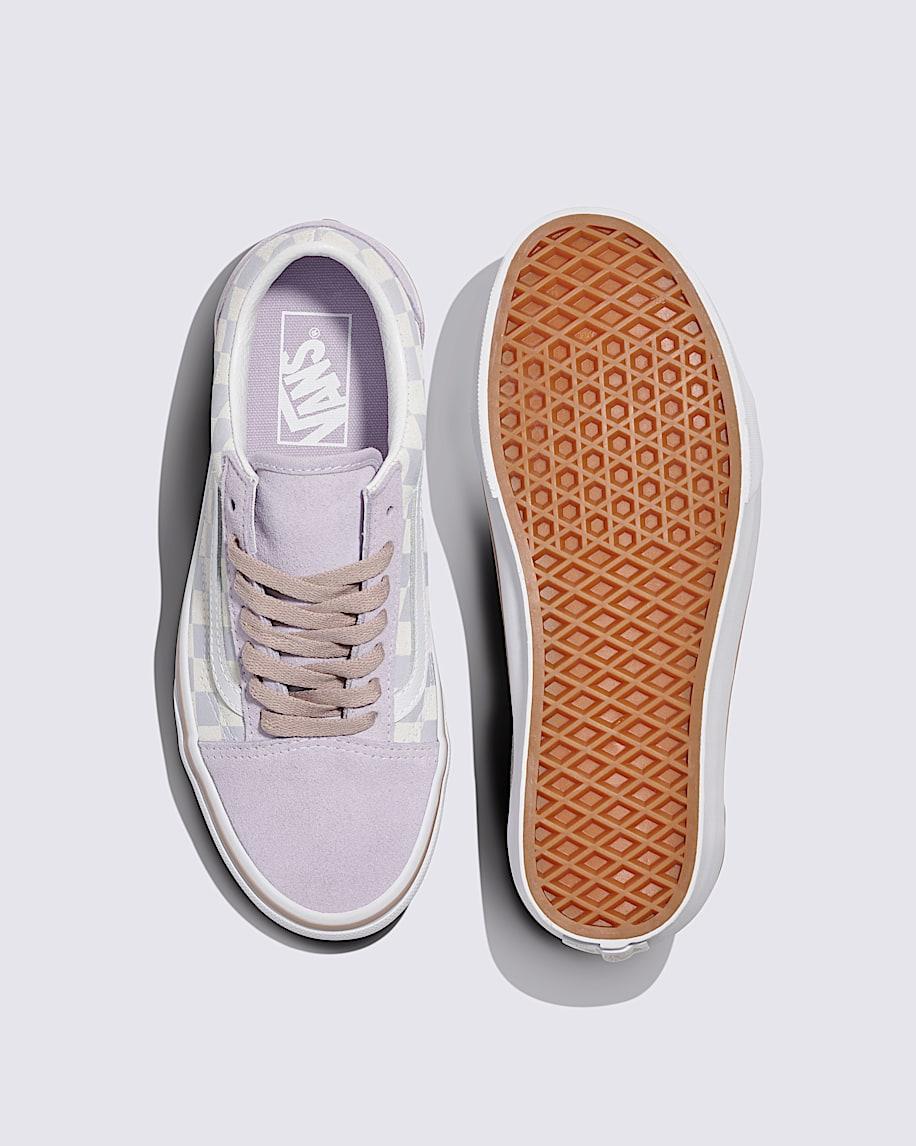 Old Skool Suede Checkerboard Shoe in Evening Haze Lavender / Grey| Vans US Product Image