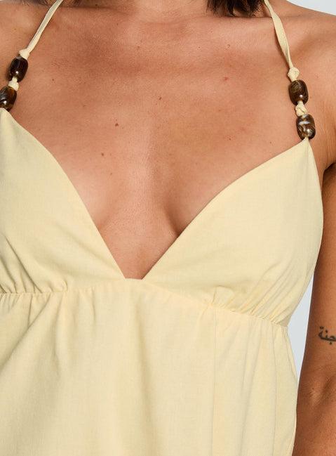 Melanea Mini Dress Yellow Product Image