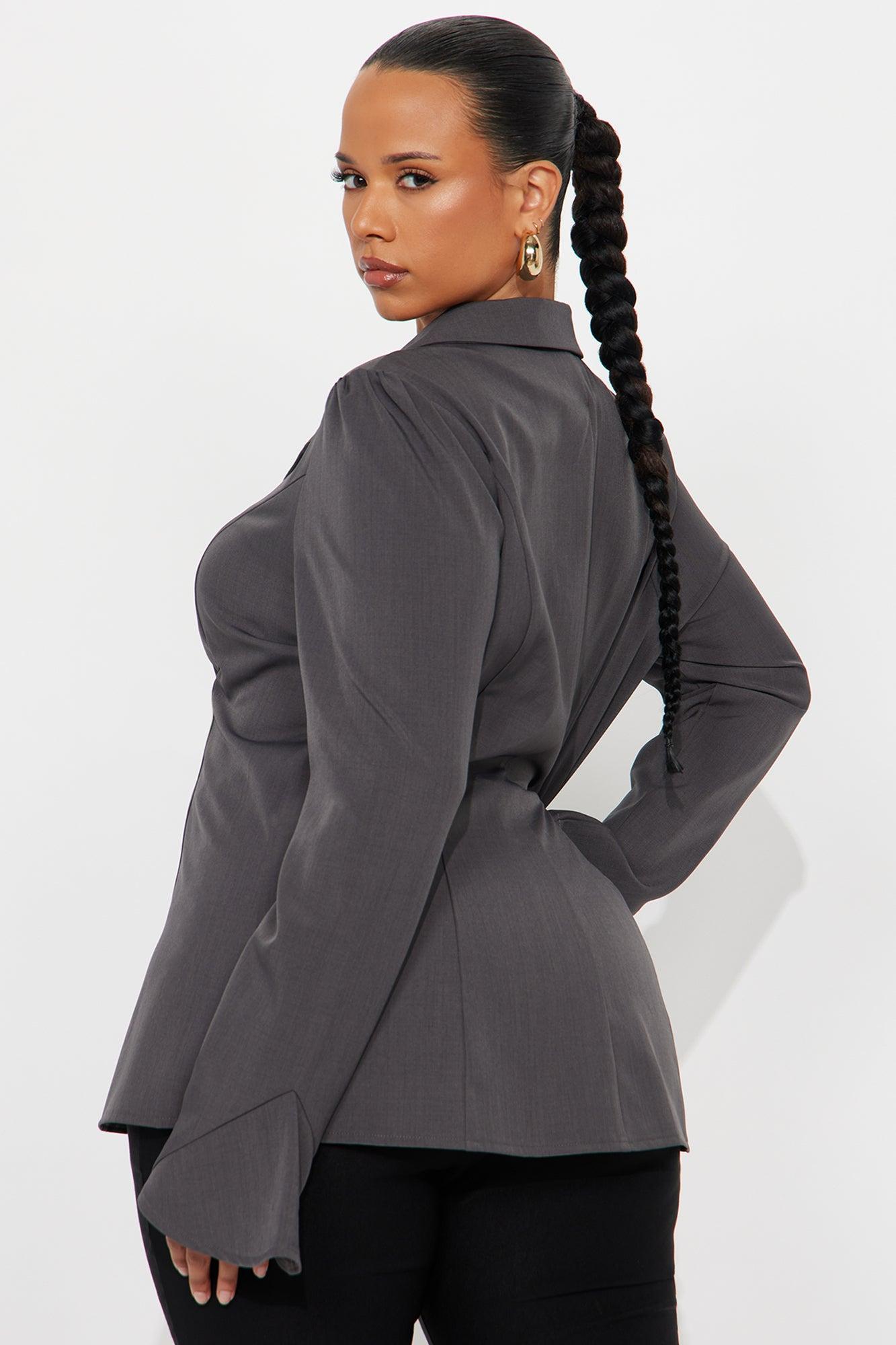 Maryah Shirt - Charcoal Female Product Image