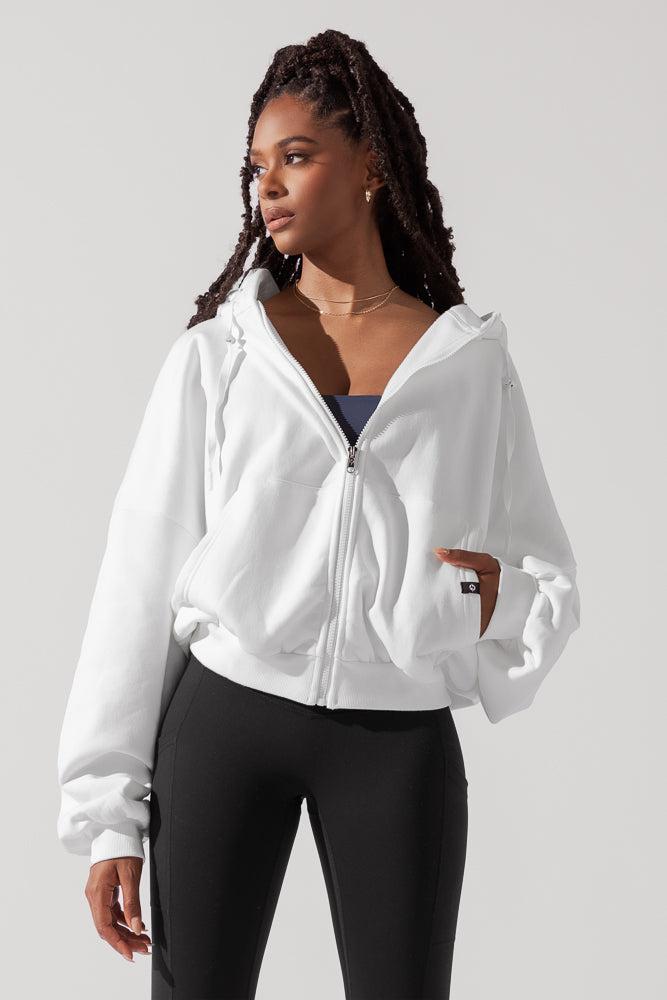 Zip Cloud Hoodie - Ivory Product Image