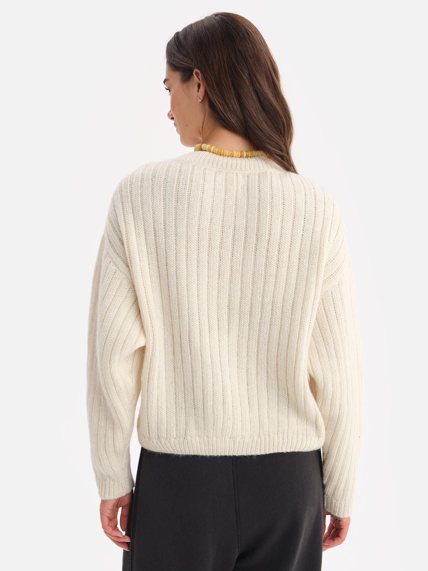 Luxe Alpaca Ribbed Cardigan Female Product Image