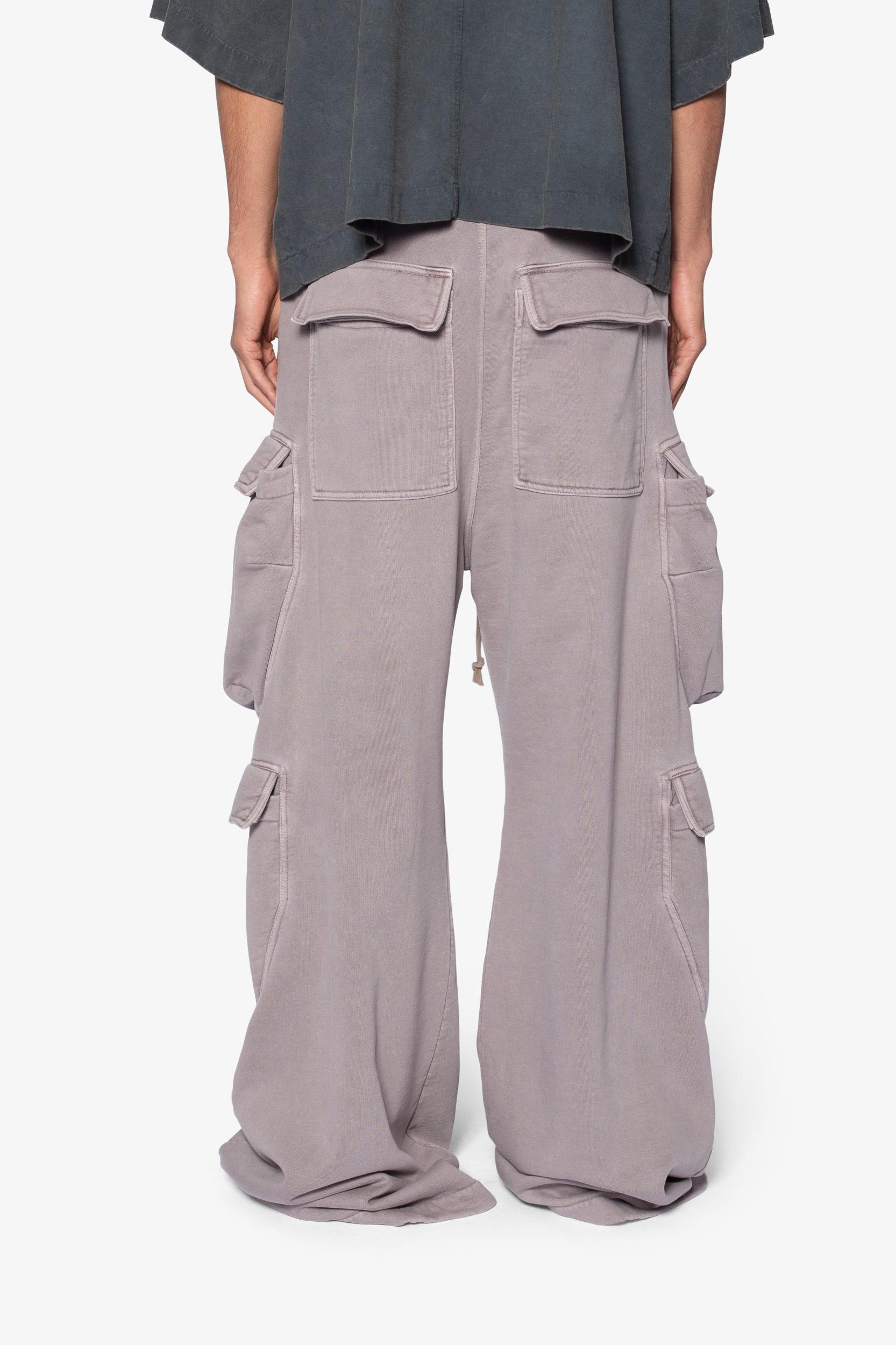 Rave Double Cargo Sweatpants - Washed Mauve Product Image