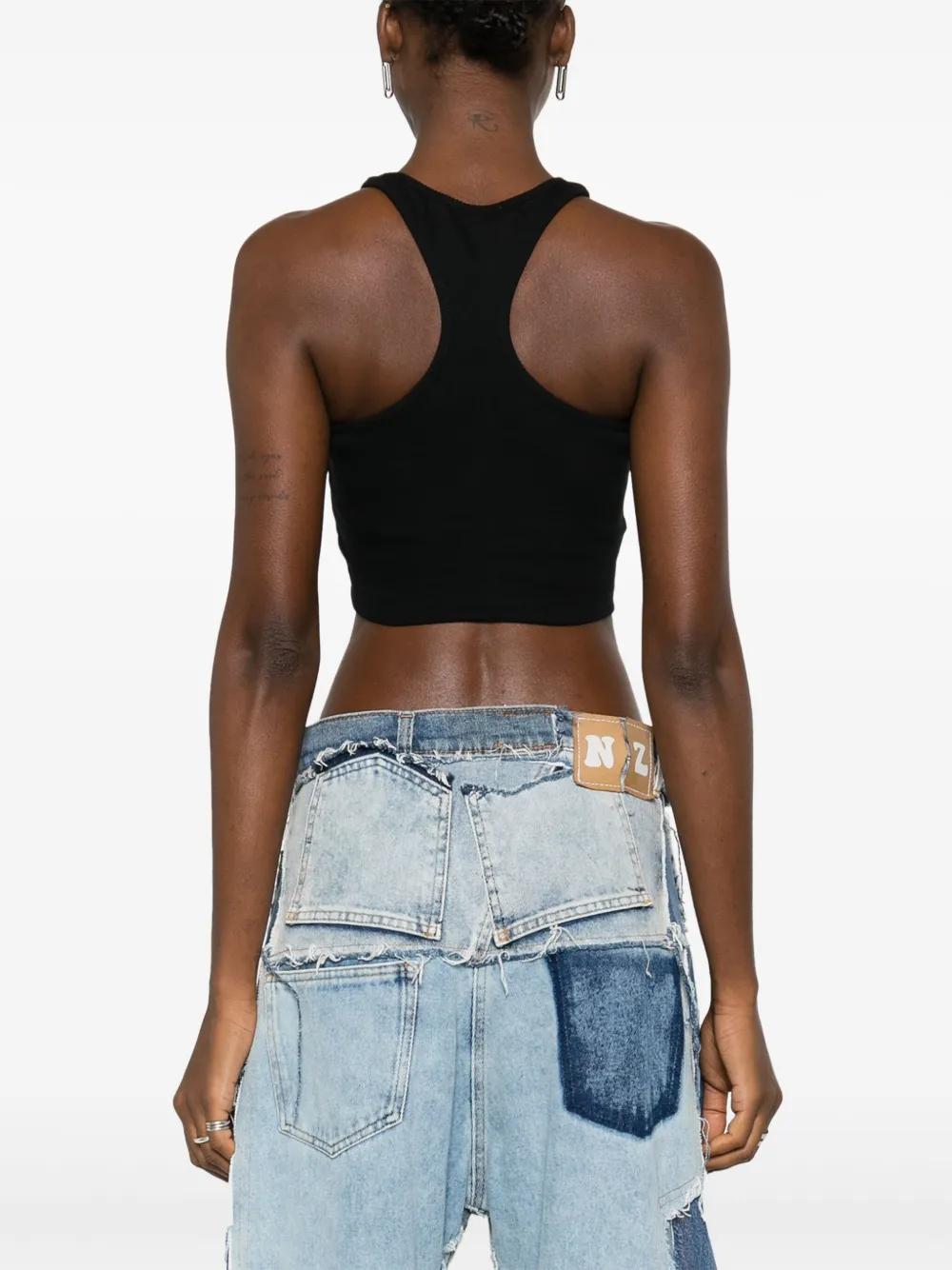 Off-Stamp ribbed crop top Product Image