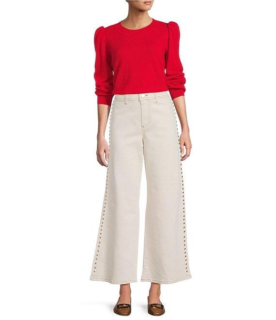 Antonio Melani Lisa Puff Sleeve Crew Neck Cashmere Sweater Product Image