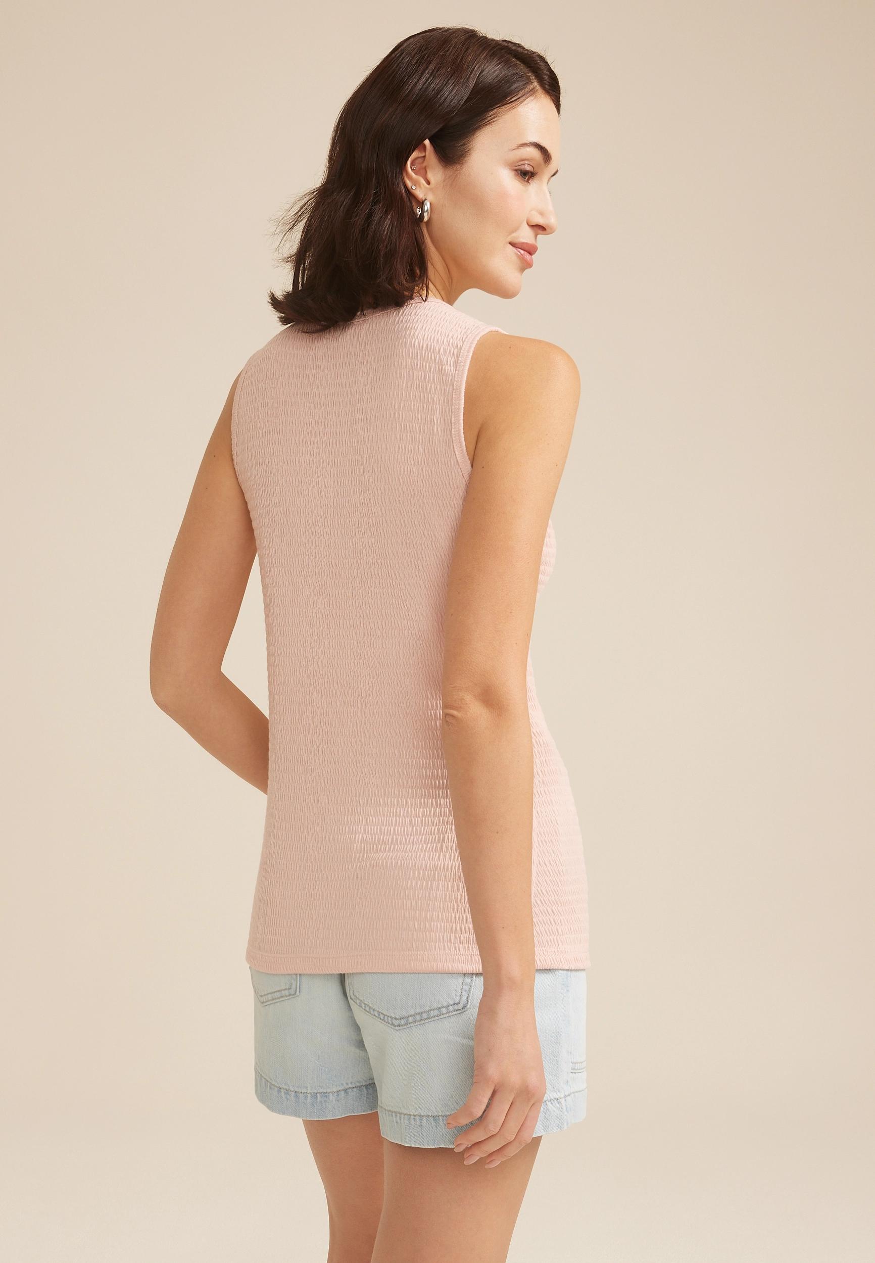 Textured Square Neck Tank Top  Product Image