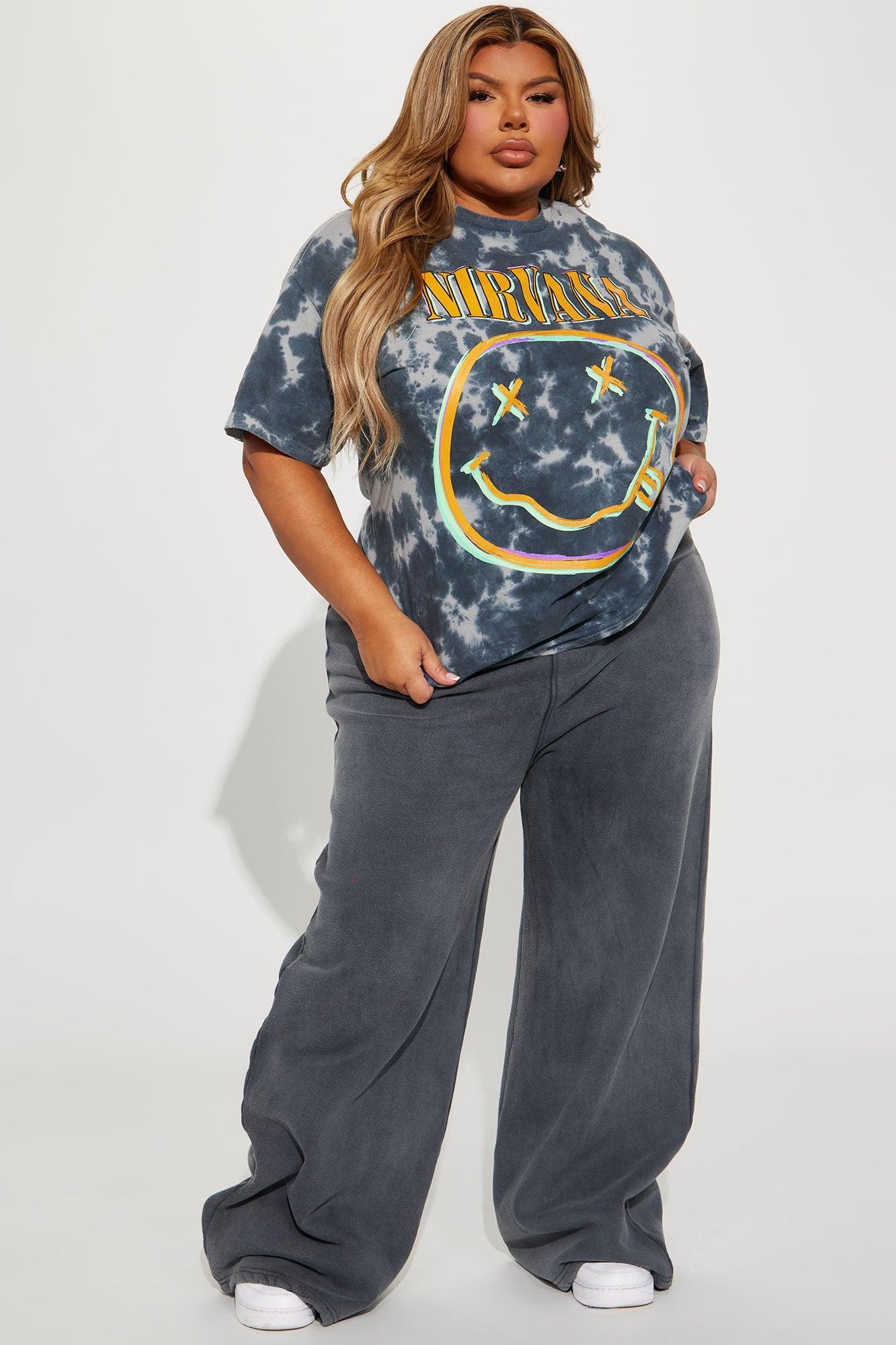 Nirvana All Smiles Tie Dye Tee - Black/combo Product Image