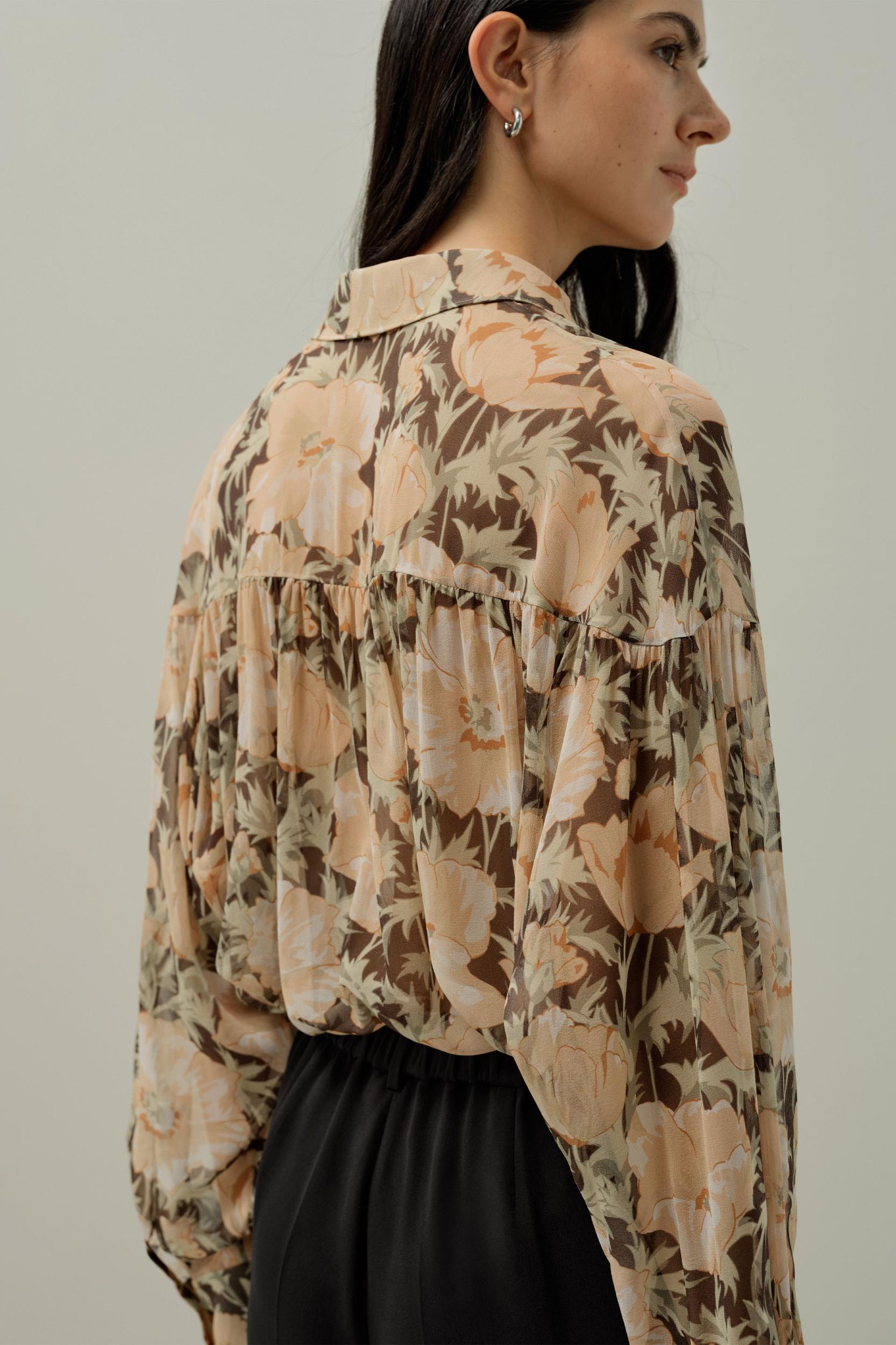 Poppy Parade Silk Blouse - Made With Liberty Fabric Product Image