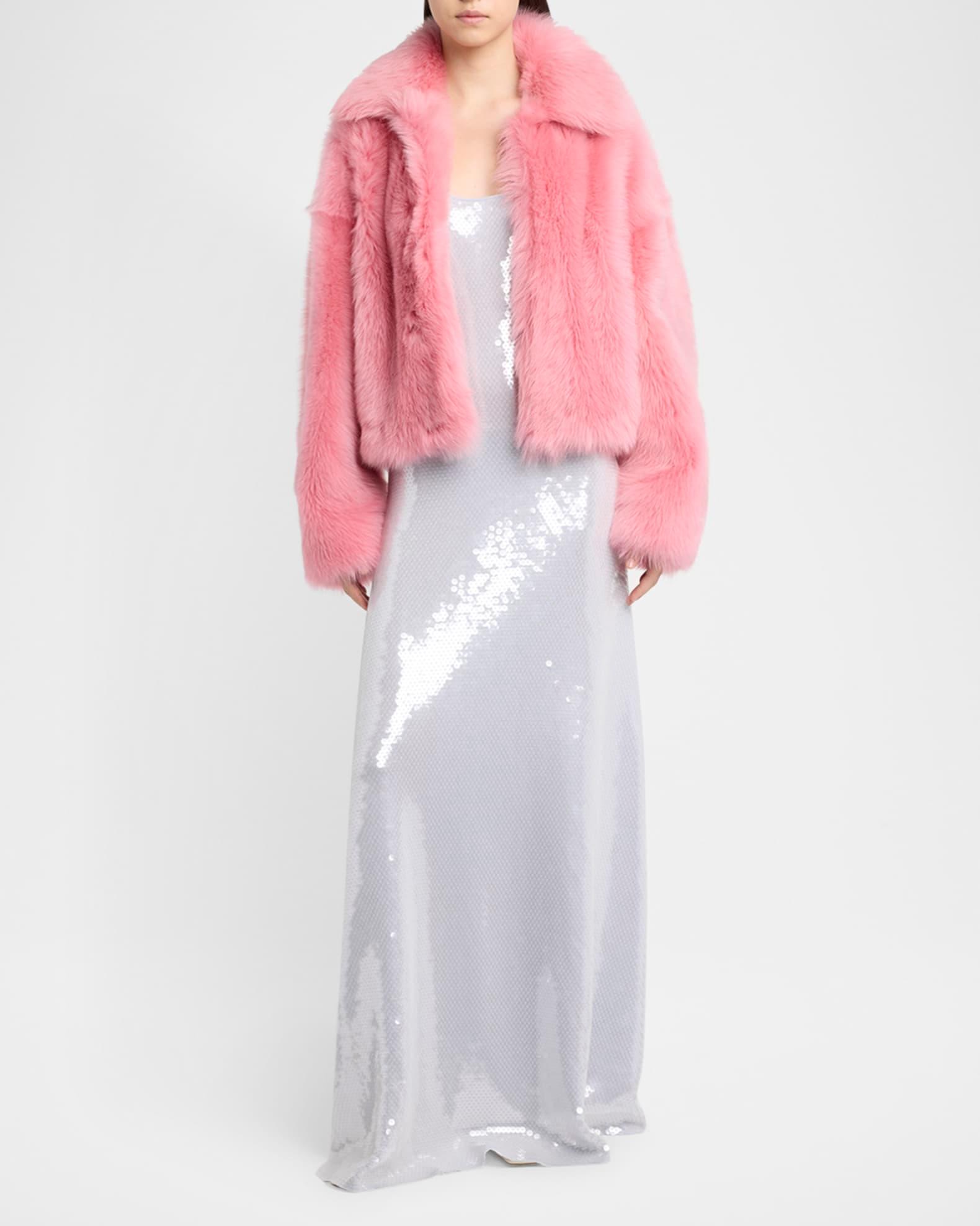 Toscana Sheep Shearling Crop Jacket Product Image