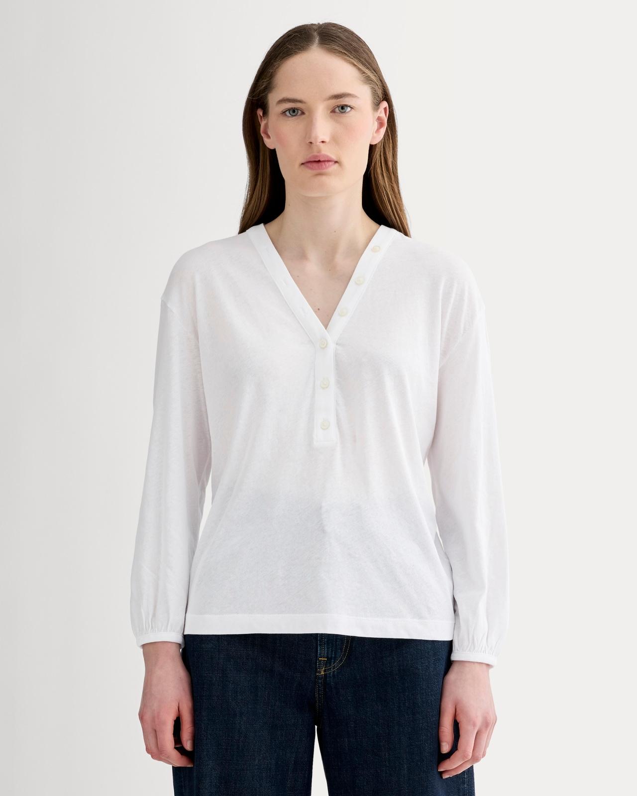 Womens Air V-Neck Henley T-Shirt by Everlane Product Image