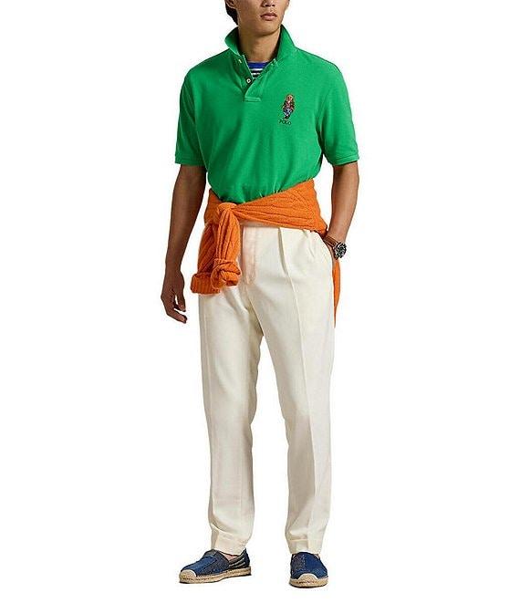 Polo Ralph Lauren Classic Fit Explorer Bear Mesh Short Sleeve Polo Shirt Product Image