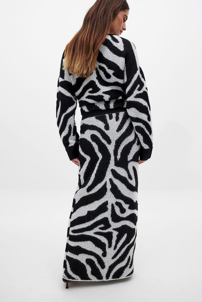 Jacquard Knitted Maxi Skirt Product Image