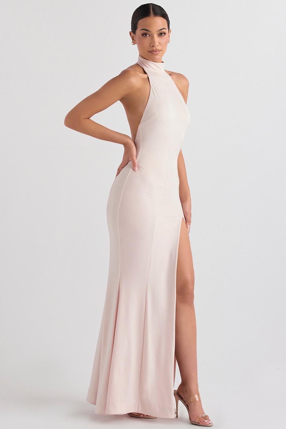 Juliette  blush halter gown Product Image