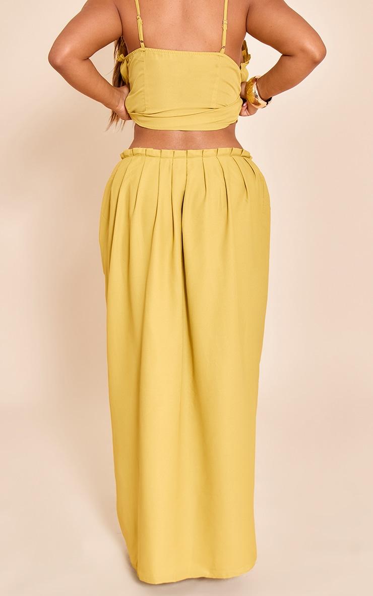 Shape Olive Pleated Maxi Skirt Product Image