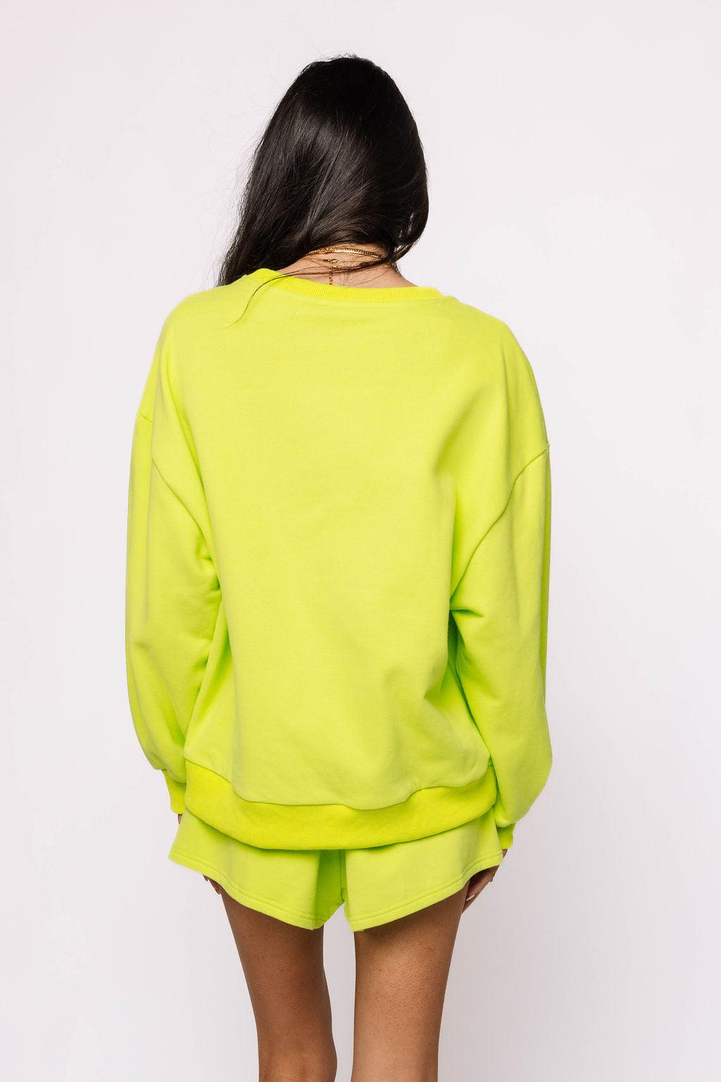 Lime Green Queen Logo Card Shorts Product Image