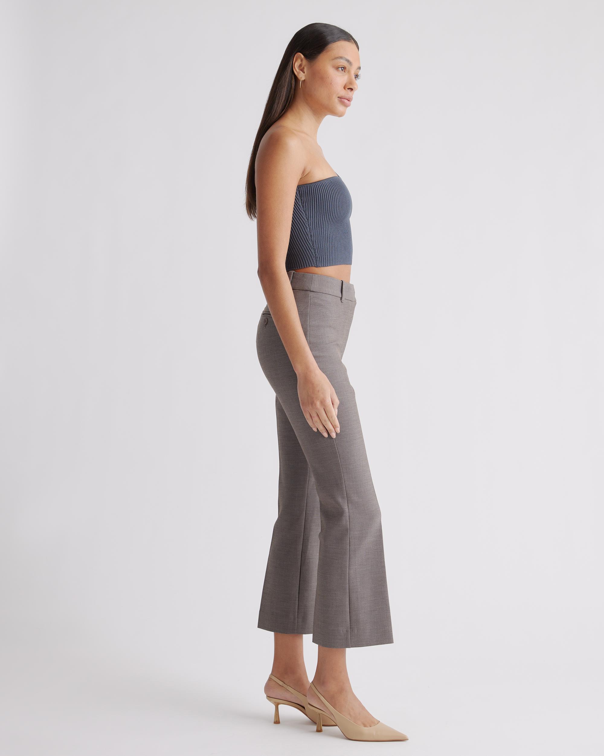 Quince | Women's Cropped One Shoulder Ribbed Knit Tank Top Size XL, Recycled nylon/polyester/spandex Product Image