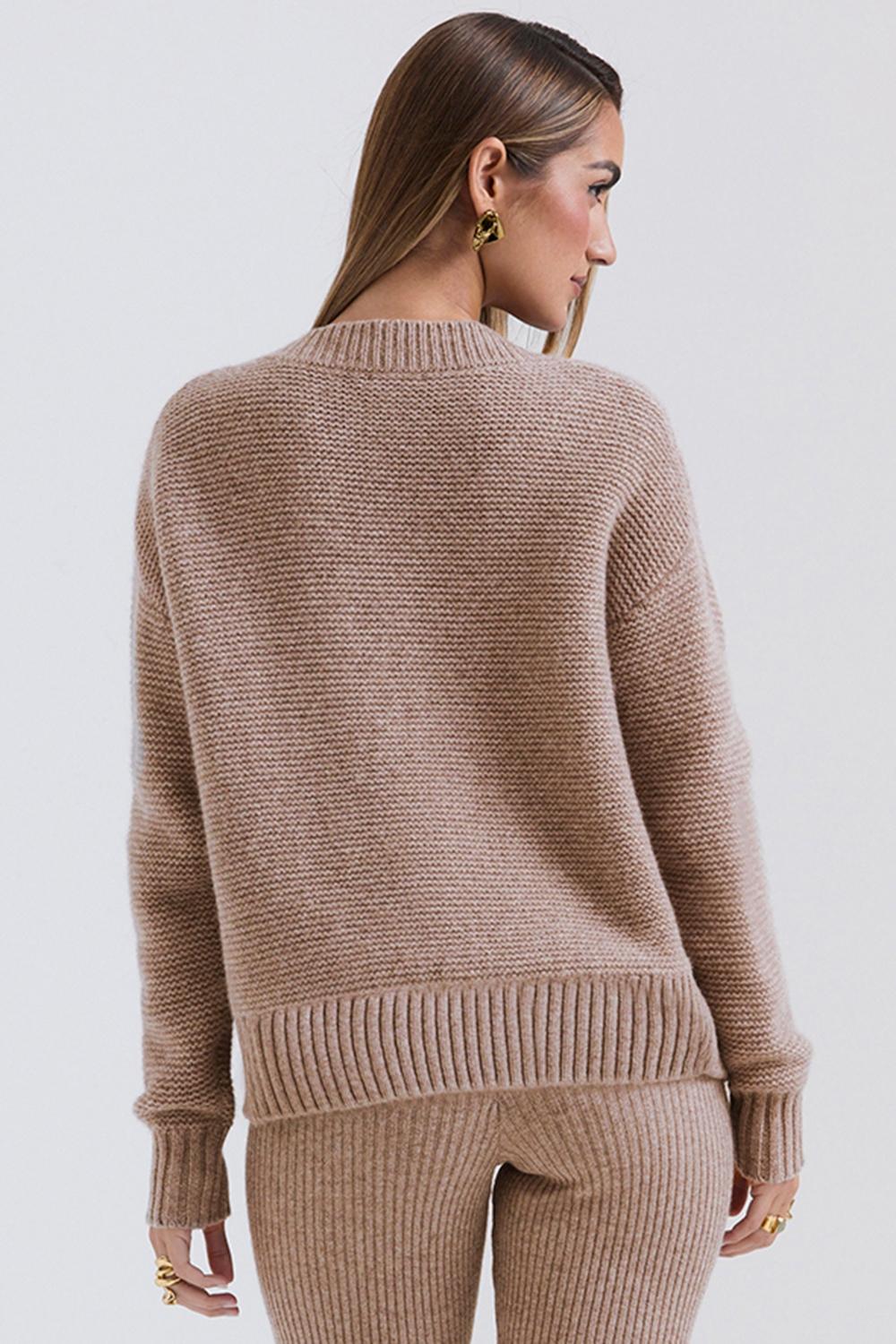 Alara  barley chunky natural wool cardigan - sale Product Image