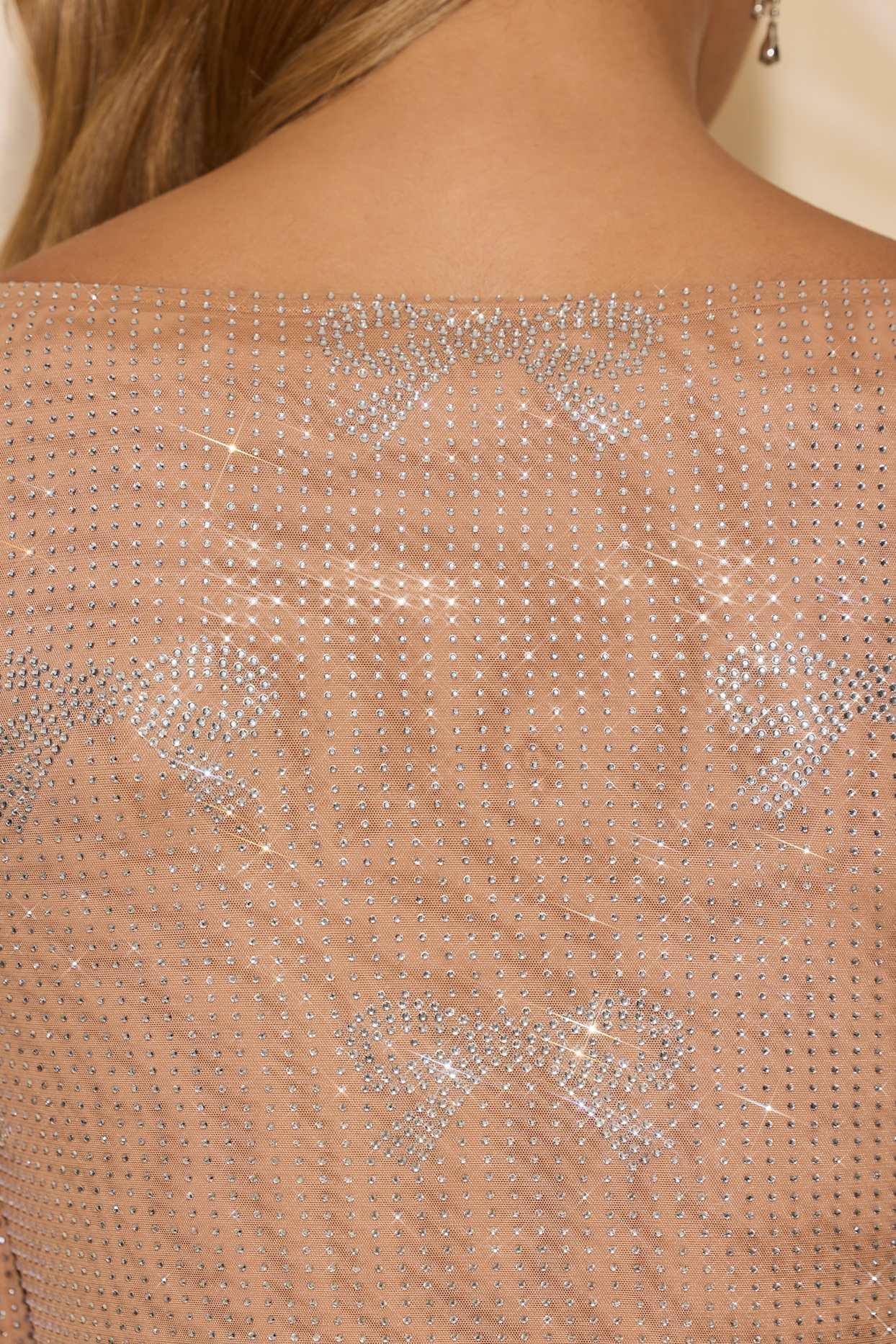 Embellished Bow-Detail Top in Almond Product Image