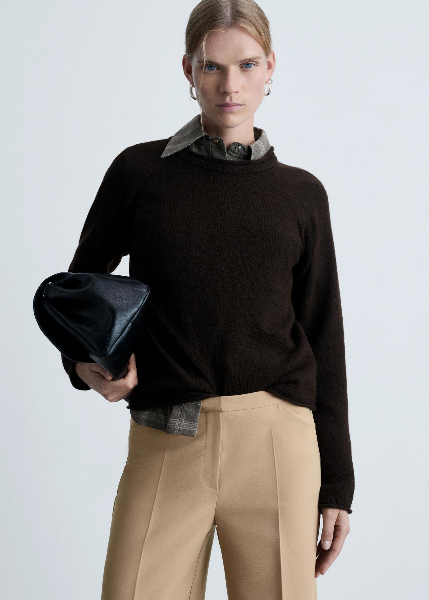 Wide-leg pleated pants - Women | MANGO USA Product Image