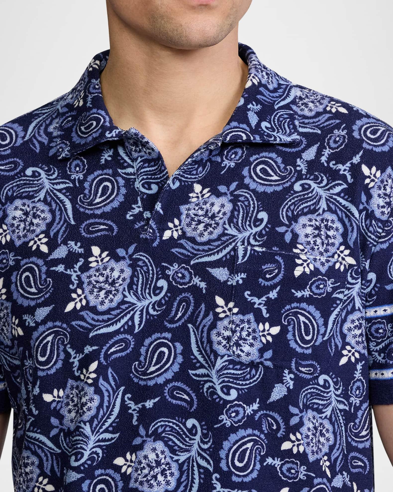 Men's Paisley Riviera Terry Polo Shirt Product Image