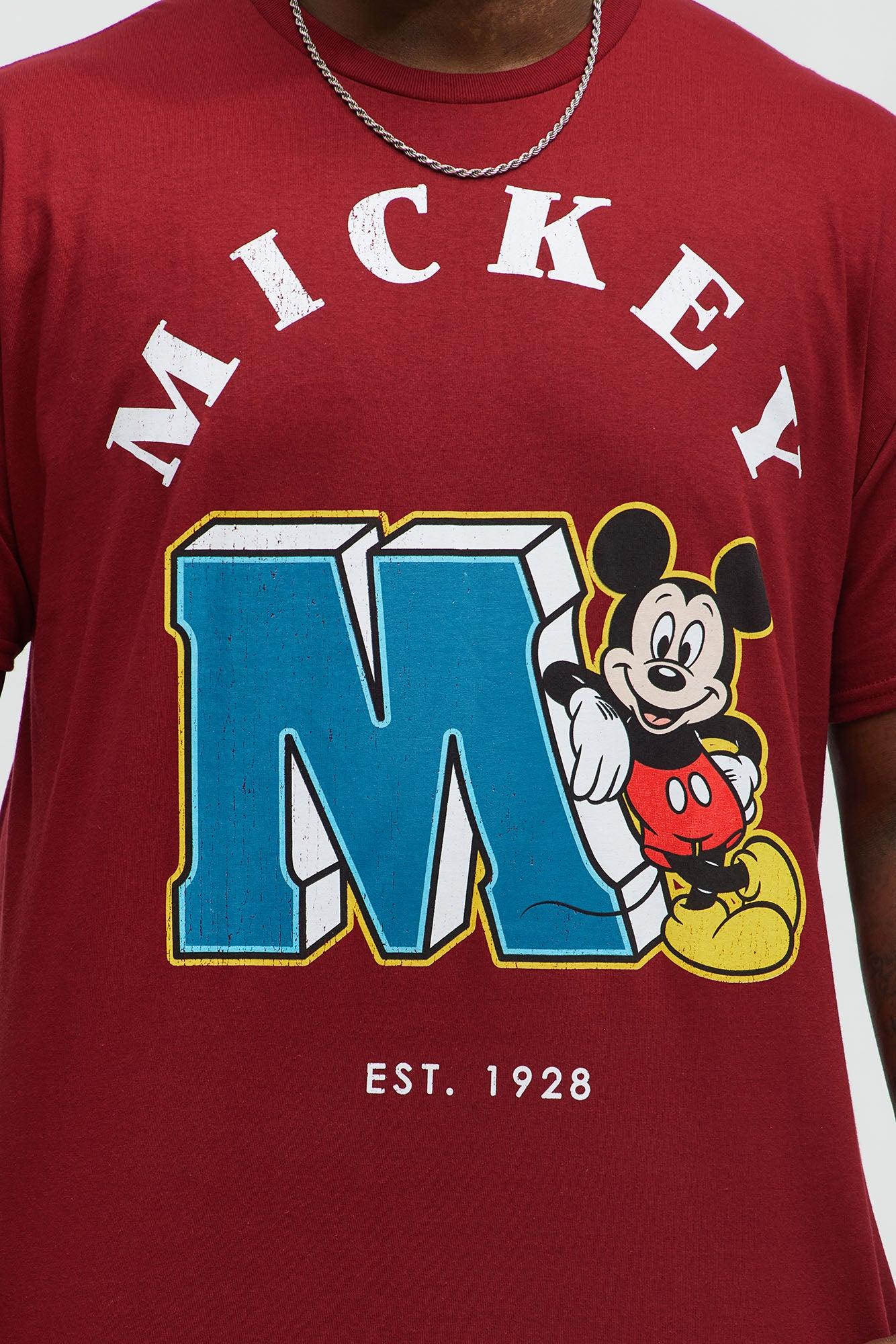 Disney Mickey Est. 1928 Short Sleeve Tee - Red Male Product Image