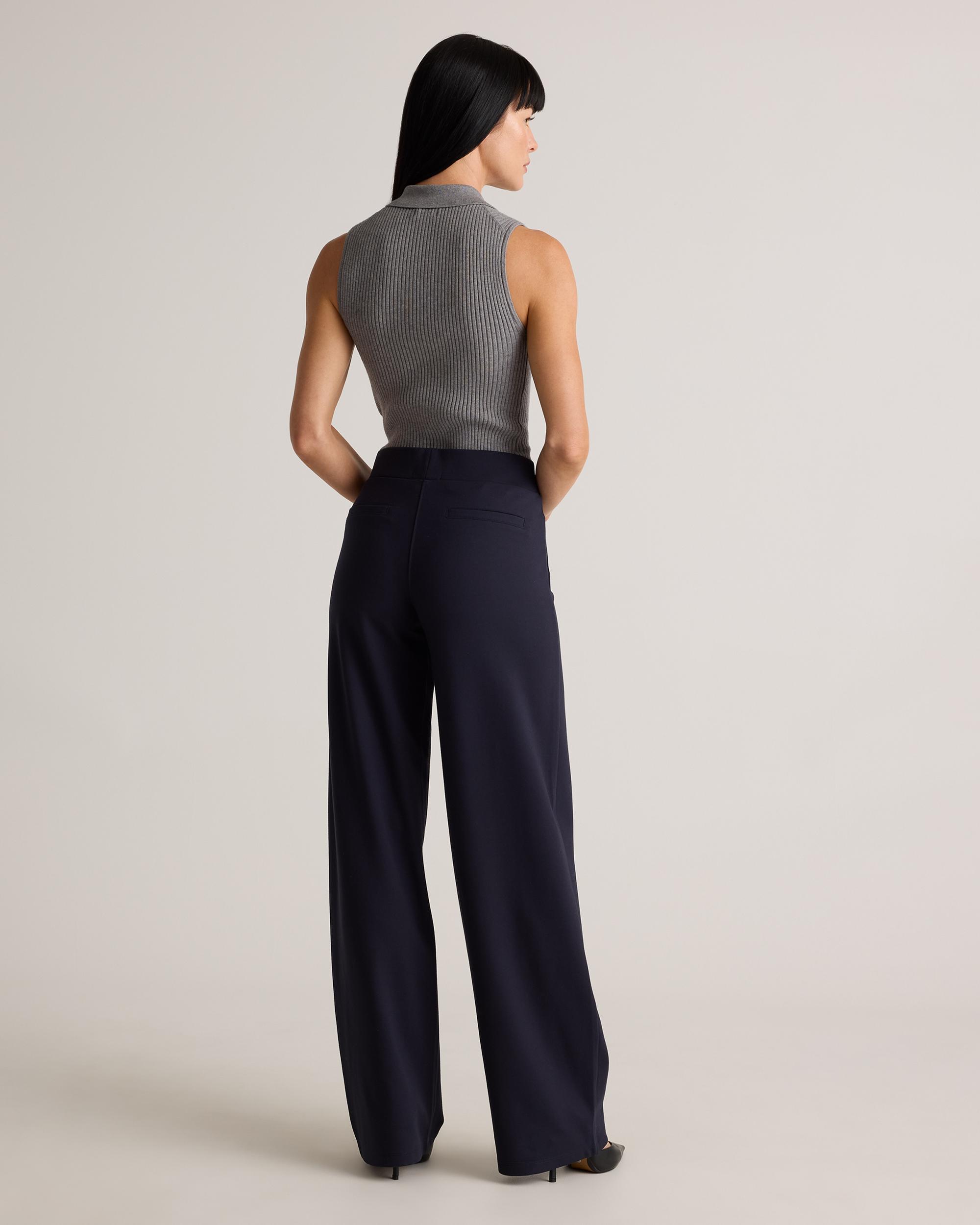 Quince | Women's Ultra-Stretch Ponte Wide Leg Pants Rayon Product Image