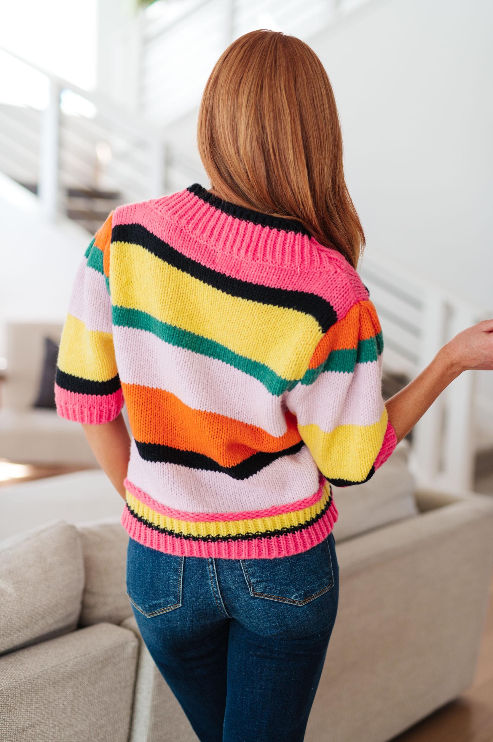 Bright Side Striped Sweater Product Image
