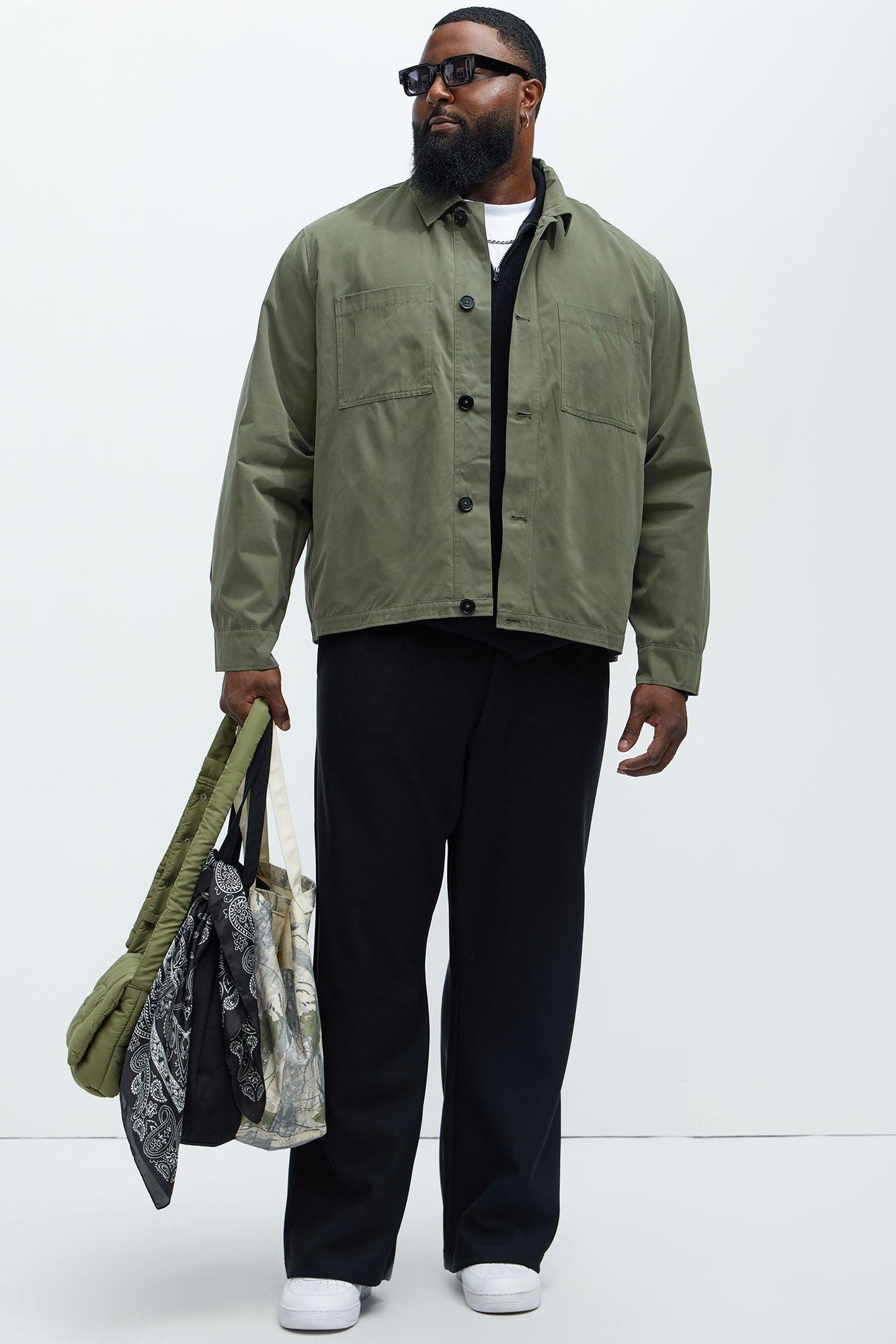 Don't Start Work Jacket - Olive Product Image