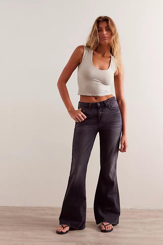 CRVY Vintage High-Rise Flare Jeans Product Image