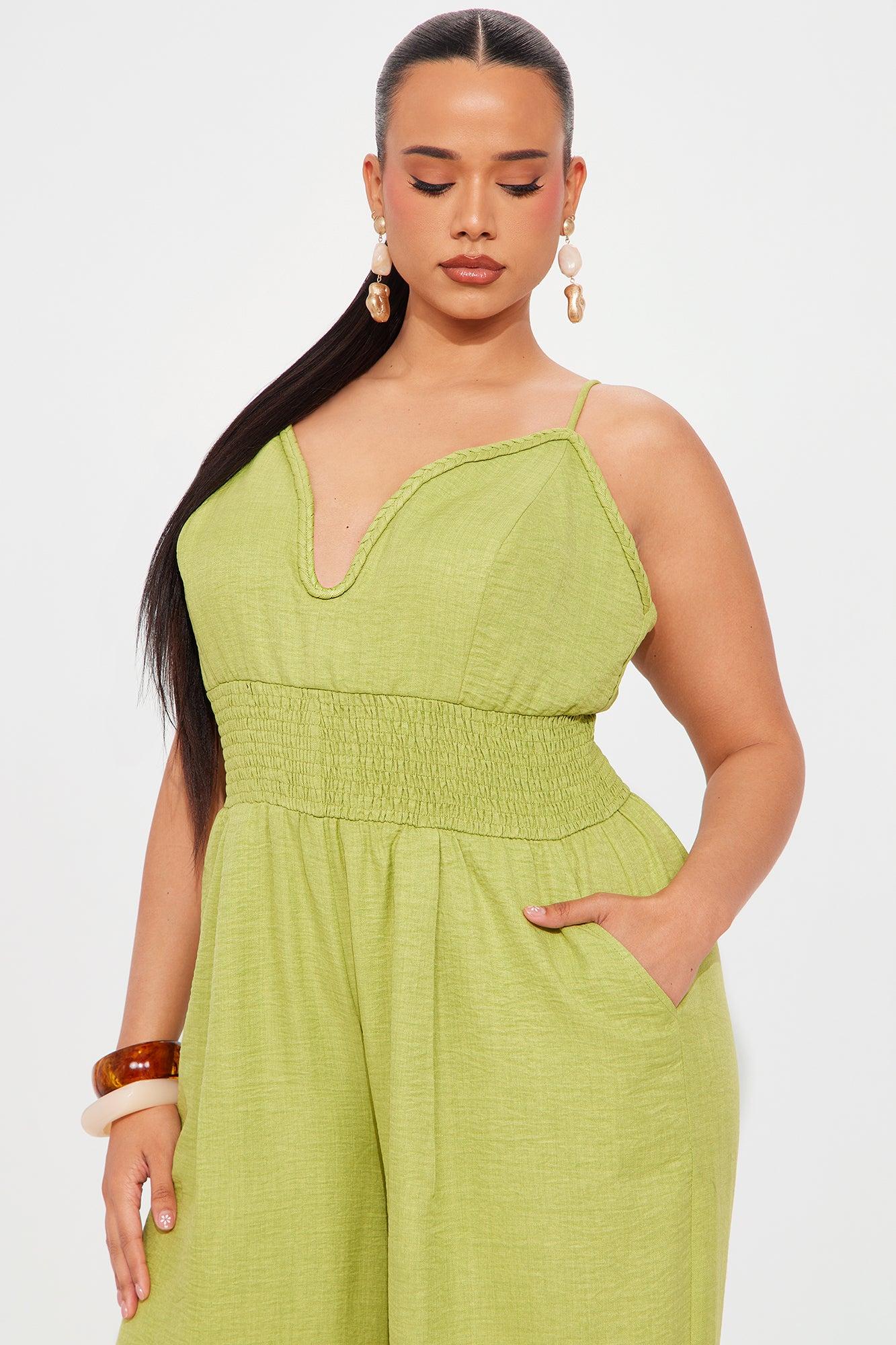 Vacay Mami Jumpsuit - Green Product Image